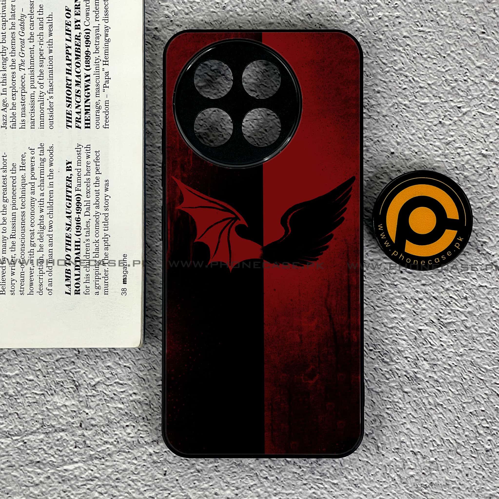 OnePlus Ace 5 - Angel Wings 2.0 Series - Premium Metal Printed soft Bumper shock Proof Case