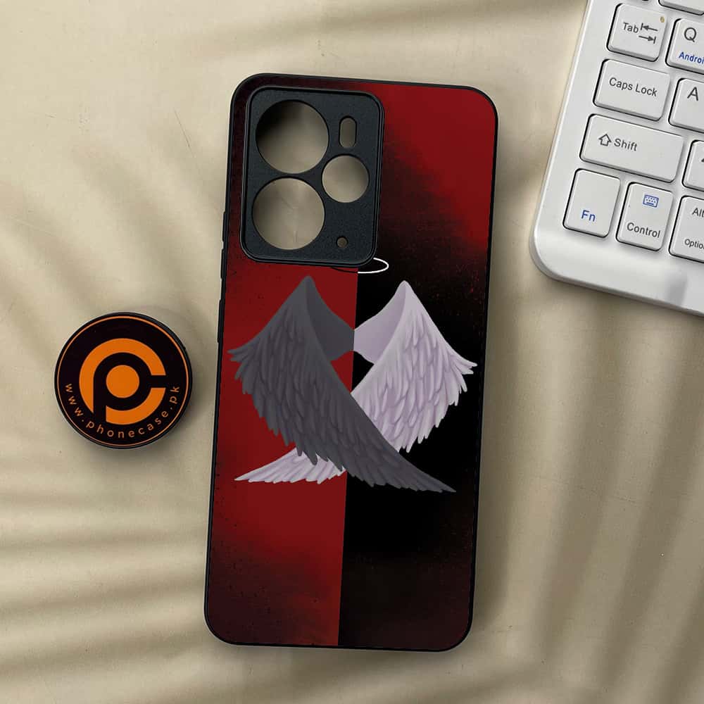 Realme 14T 5G - Angel Wings 2.0 Series - Premium Metal Printed soft Bumper Shock Proof Case