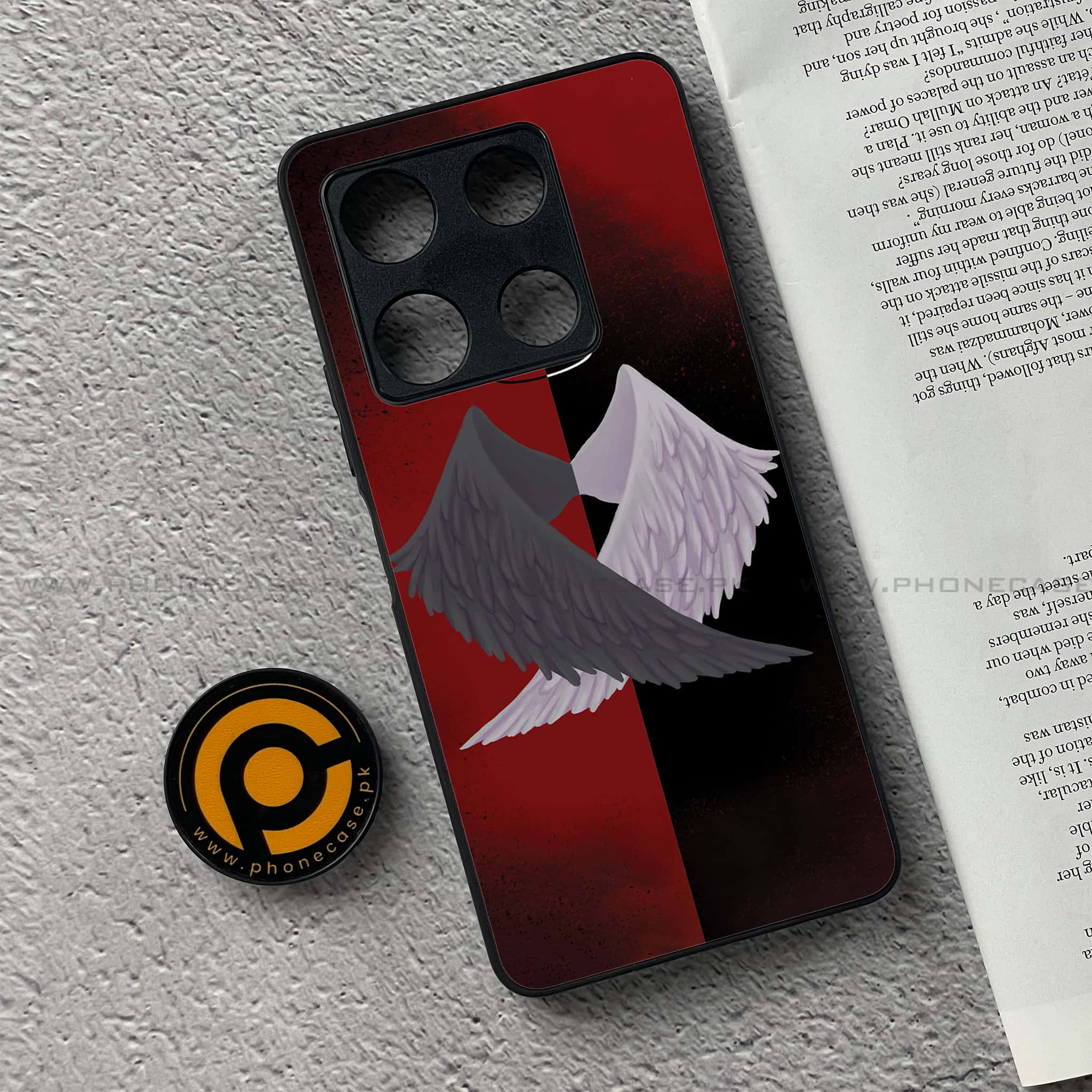 Infinix Note 30 Pro - Angel Wings 2.0 Series - Premium Metal Printed soft Bumper shock Proof Case