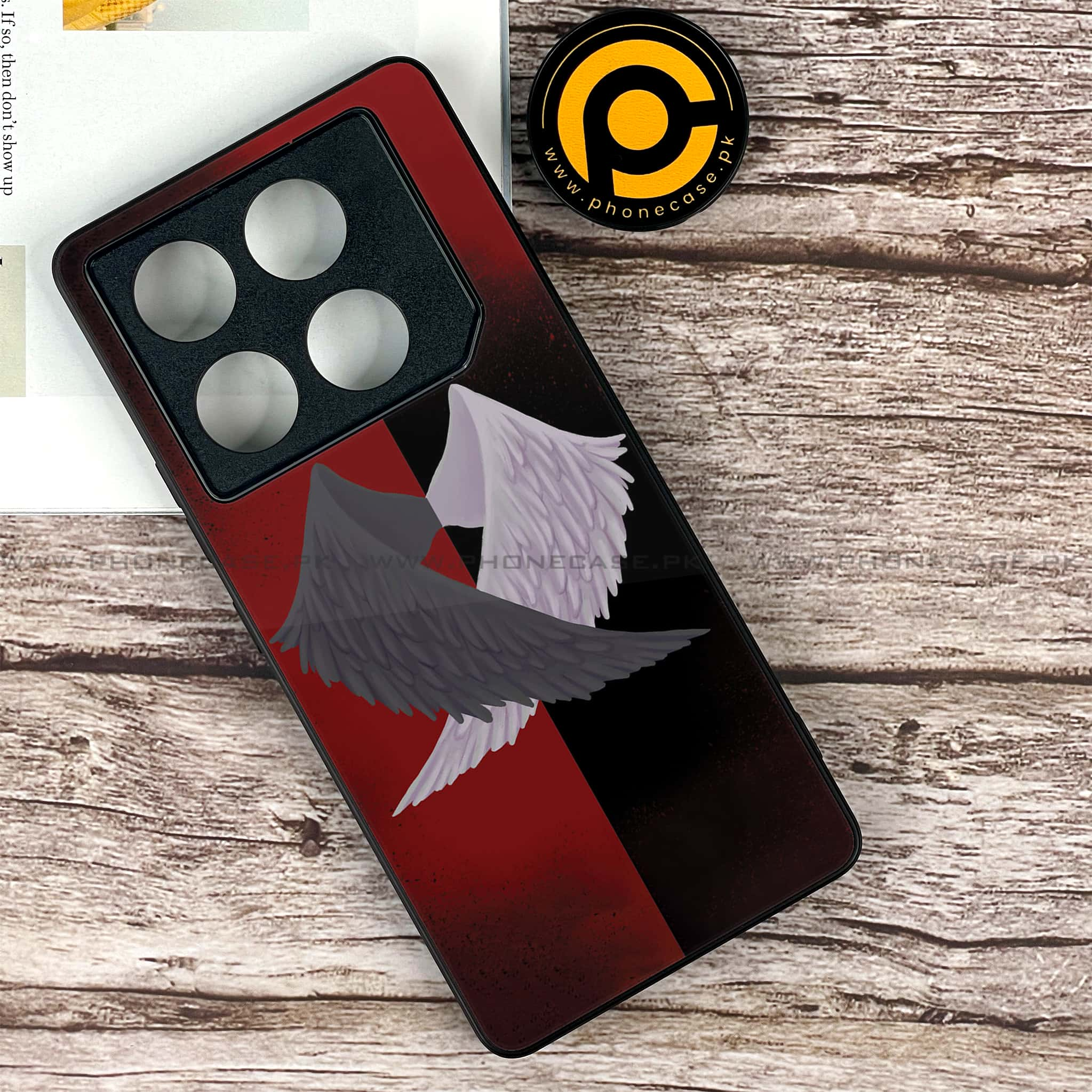 Infinix GT 20 Pro - Angel Wings 2.0 Series - Premium Printed Glass soft Bumper shock Proof Case