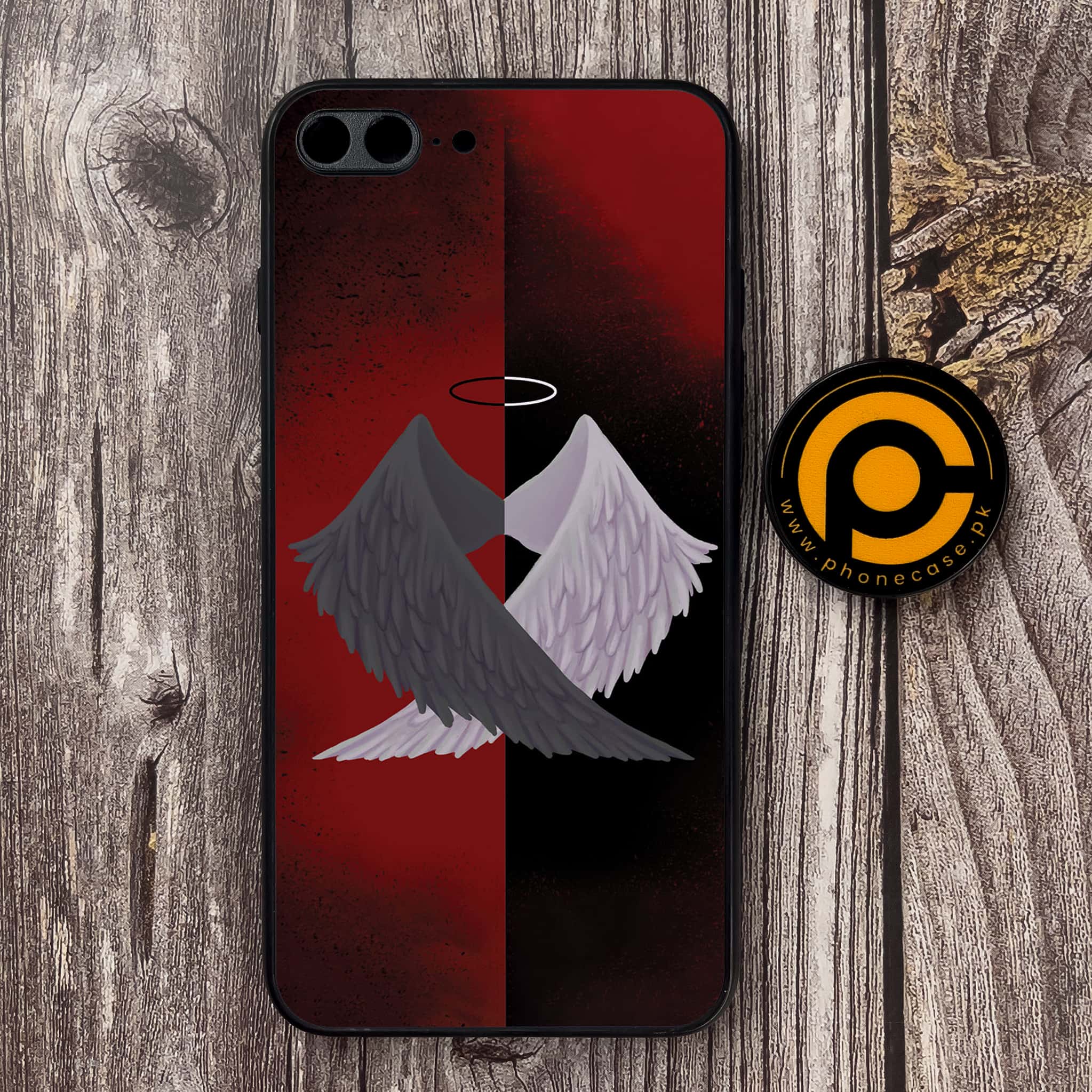 iPhone 7 Plus- Angel Wings 2.0  Series - Premium Metal Printed soft Bumper shock Proof Case
