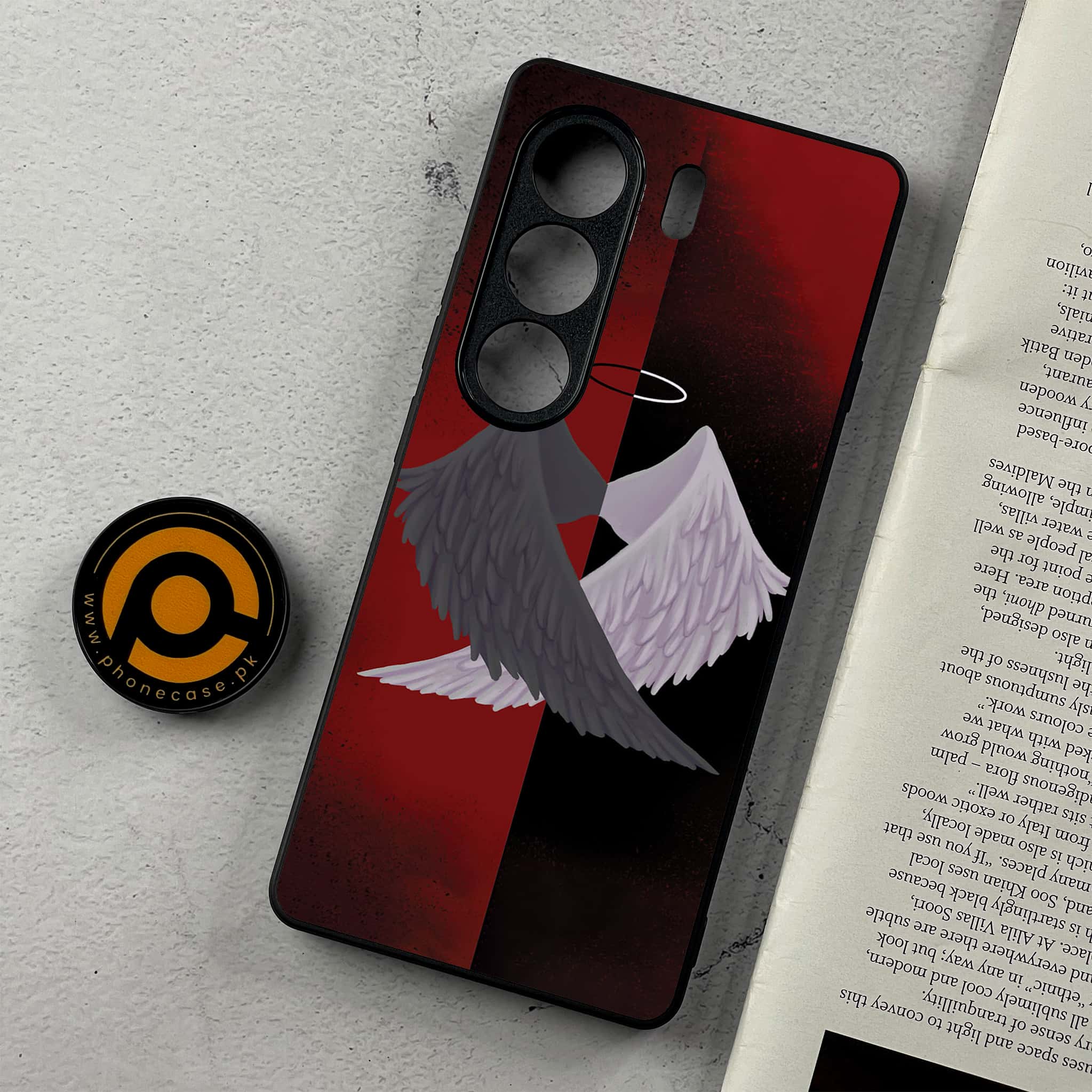 Tecno Camon 40 - Angel Wings 2.0 Series - Premium Metal Printed Soft Bumper Shockproof Case