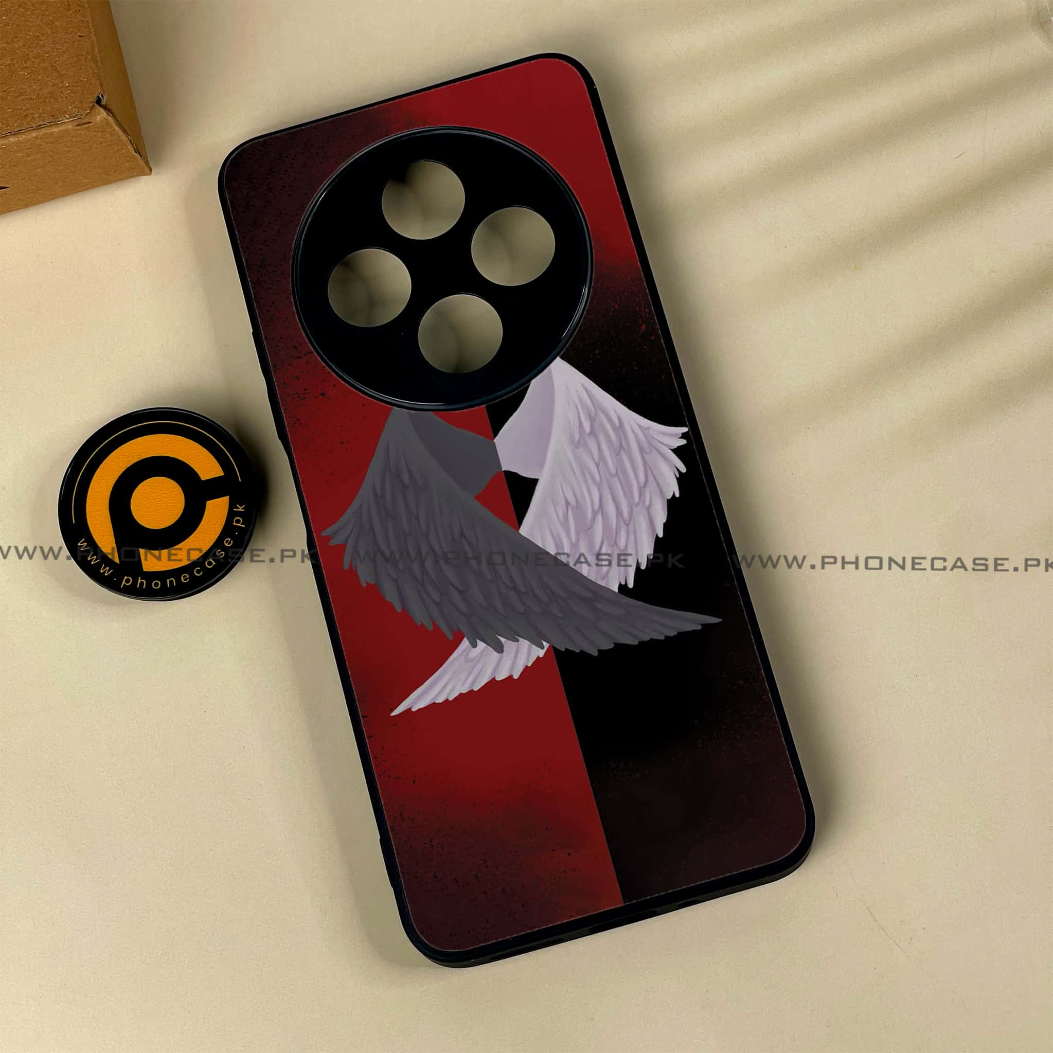 Xiaomi Redmi 14c - Angel Wings 2.0 Series - Premium Printed Glass soft Bumper shock Proof Case