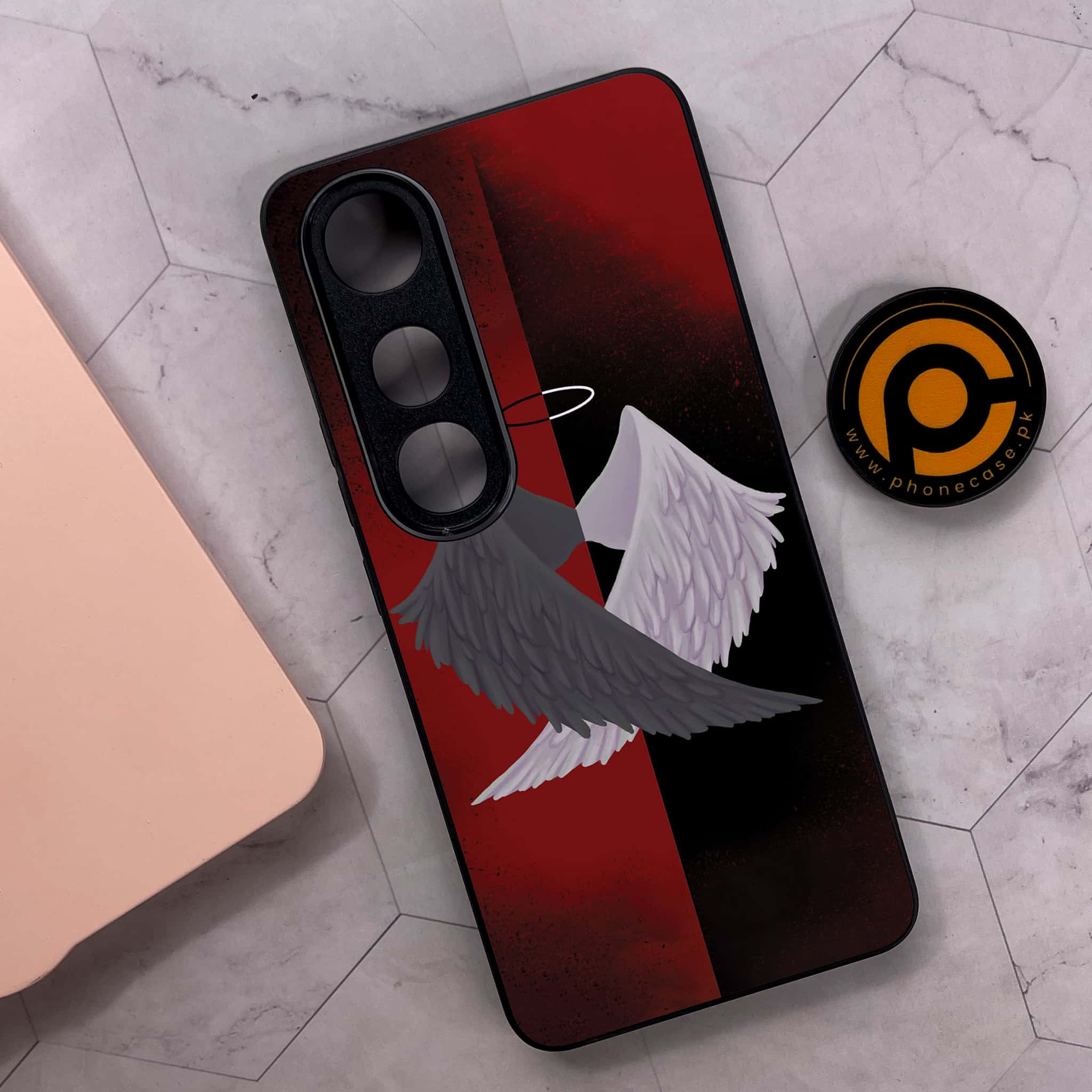 Vivo V50 Lite - Angel Wings 2.0 Series - Premium Metal Printed soft Bumper shock Proof Case