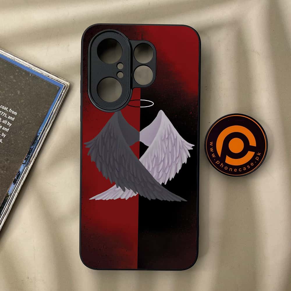 Vivo X200 FE - Angel Wings 2.0 Series - Premium Metal Printed soft Bumper Shock Proof Case