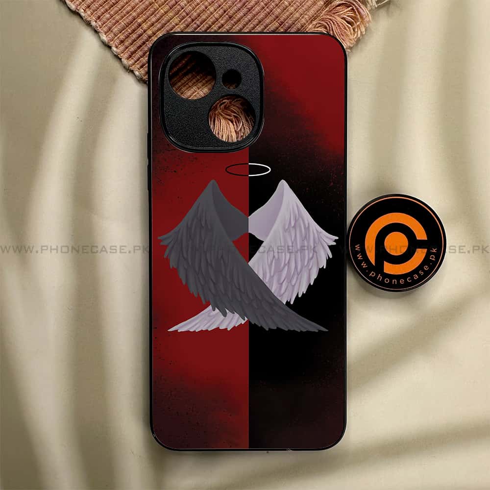 Tecno Spark 40C - Angel Wings 2.0 Series - Premium Metal Printed soft Bumper shock Proof Case