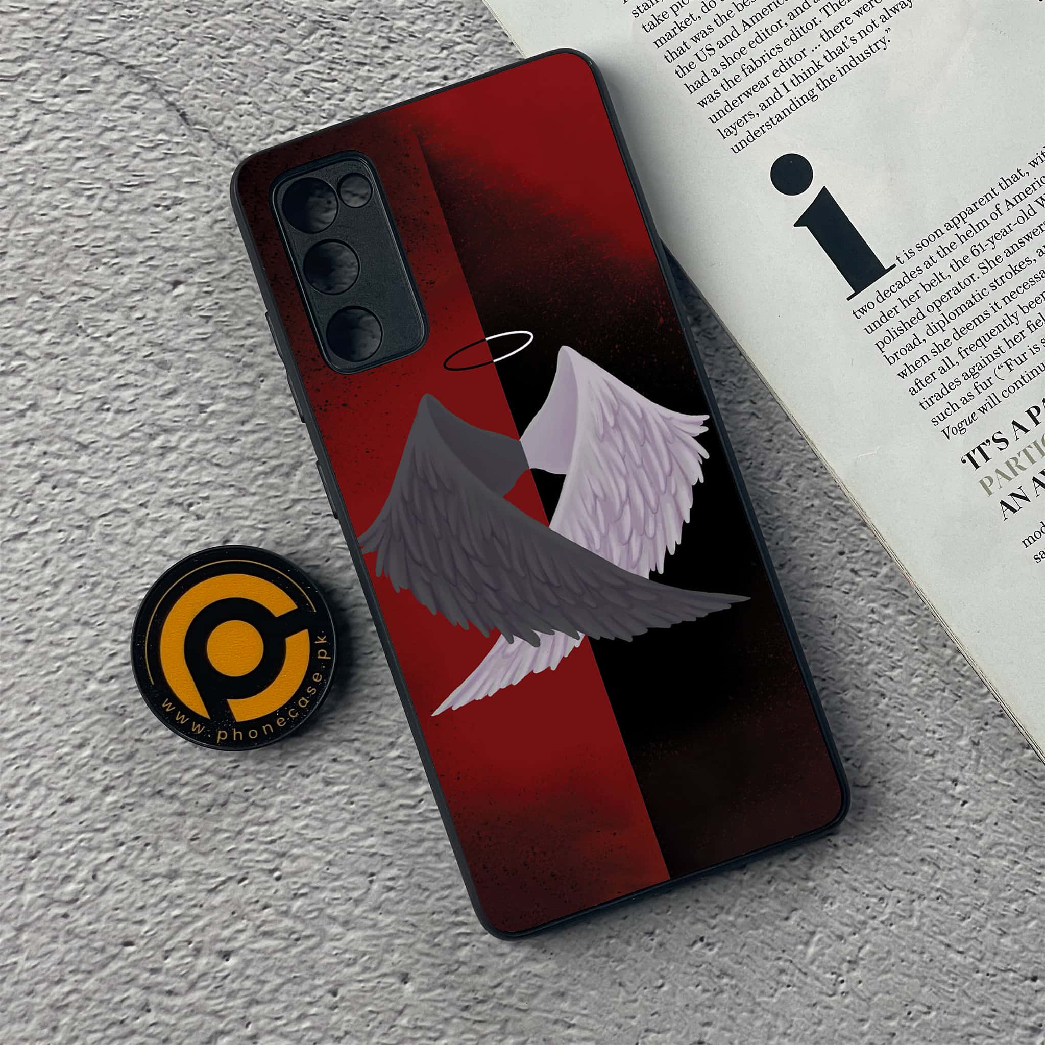 Samsung Galaxy S20 FE Angel Wings 2.0 Series Premium Printed Glass soft Bumper shock Proof Case