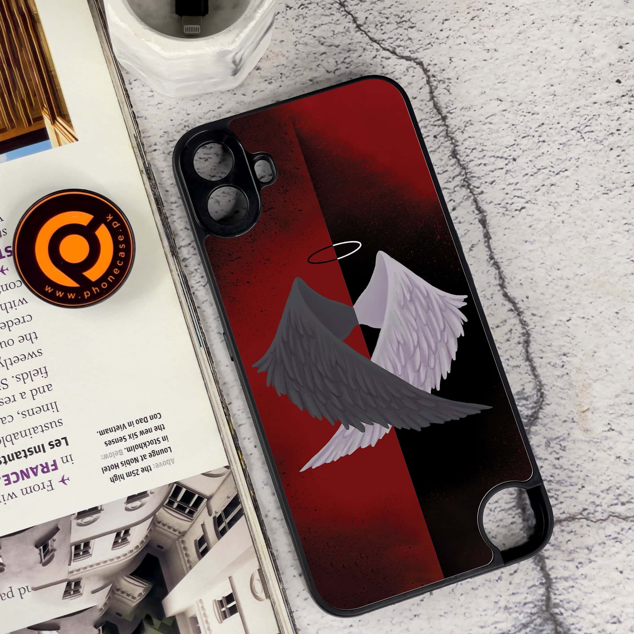 Nothing CMF Phone 1 - Angel Wings 2.0 Series - Premium Metal Printed soft Bumper Shock Proof Case