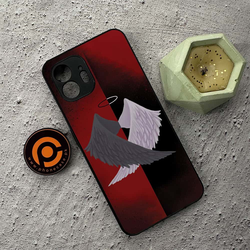 Nothing Phone 2 - Angel Wings 2.0 Series - Premium Metal  Printed soft Bumper shock Proof Case
