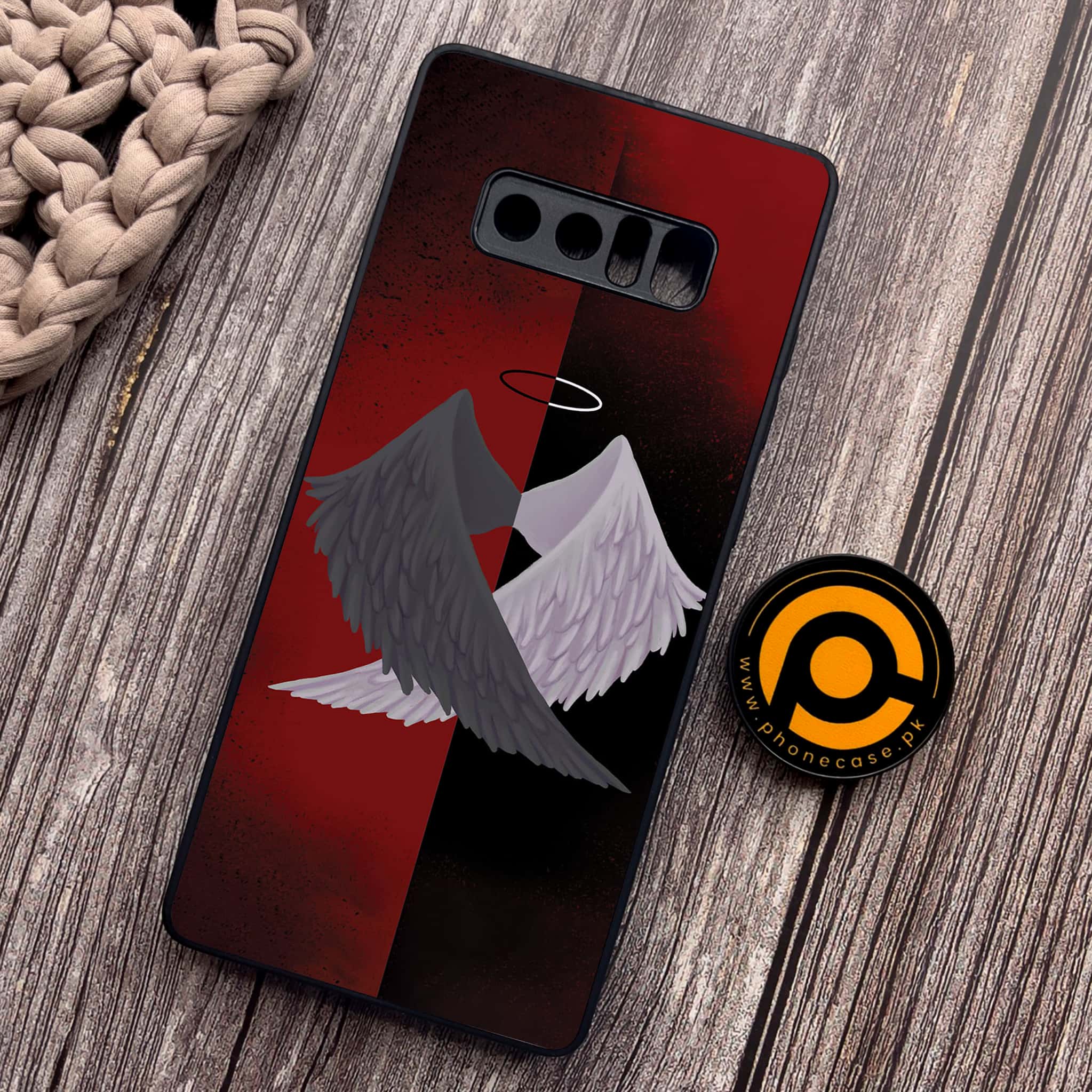 Samsung Galaxy Note 8 -Angel Wings 2.0 Series - Premium Metal Printed soft Bumper shock Proof Case