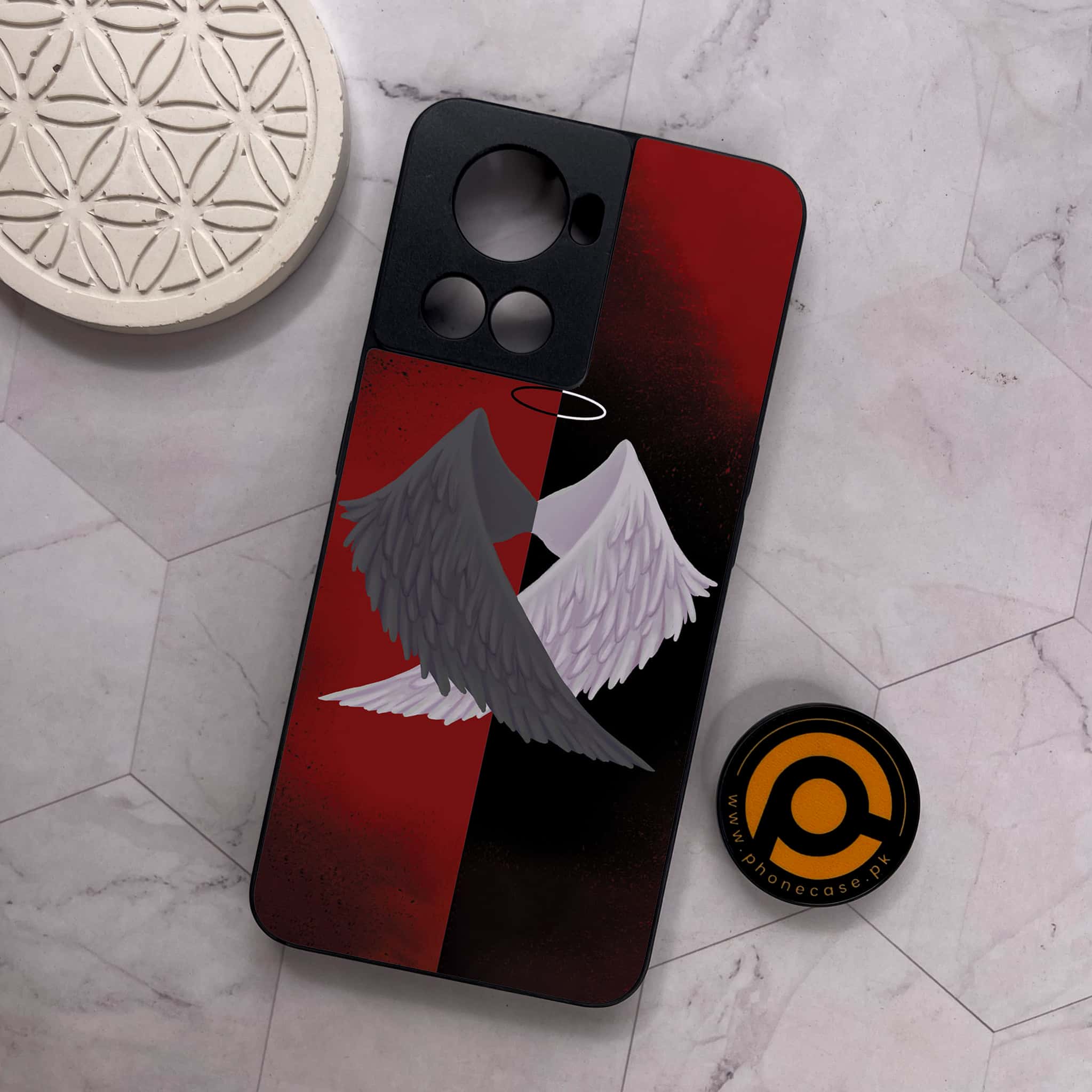 OnePlus 10R - Angel Wings 2.0 Series - Premium Metal Printed soft Bumper shock Proof Case