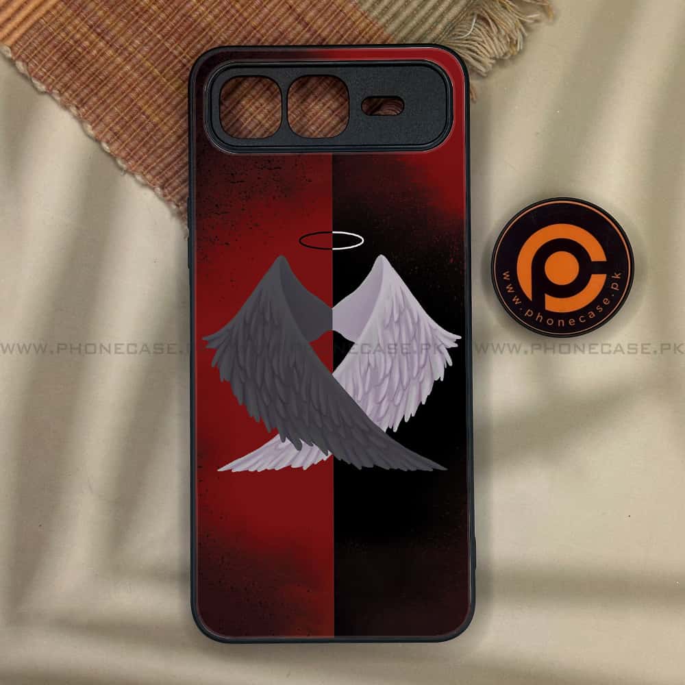 Infinix Smart 10 Plus - Angel Wings 2.0 Series - Premium Metal Printed soft Bumper shock Proof Case