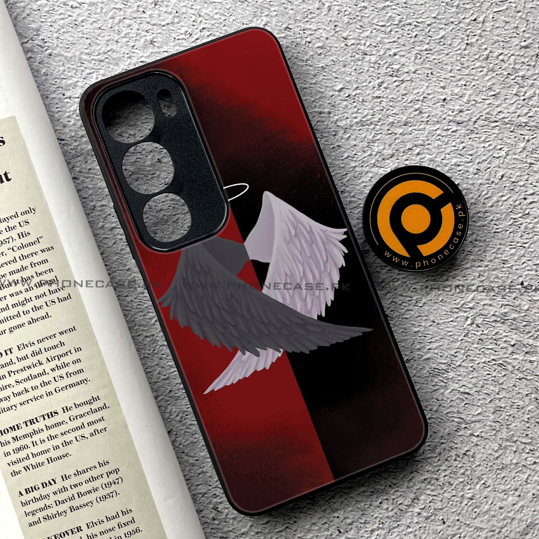 Vivo Y19s Pro - Angel Wings 2.0 Series - Premium Metal Printed soft Bumper shock Proof Case