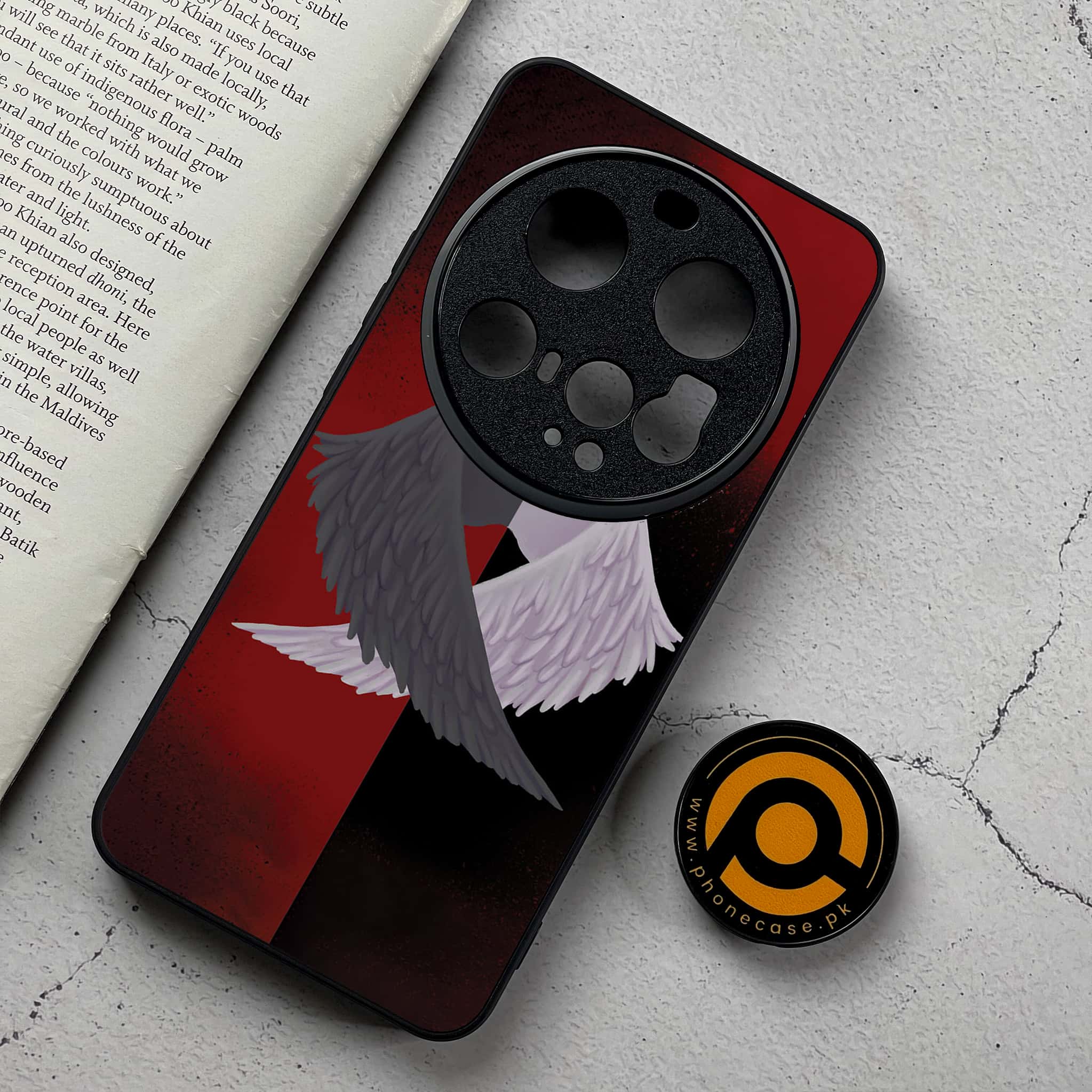 Xiaomi 15 Ultra - Angel Wings 2.0 Series - Premium Metal Printed Soft Bumper Shockproof Case