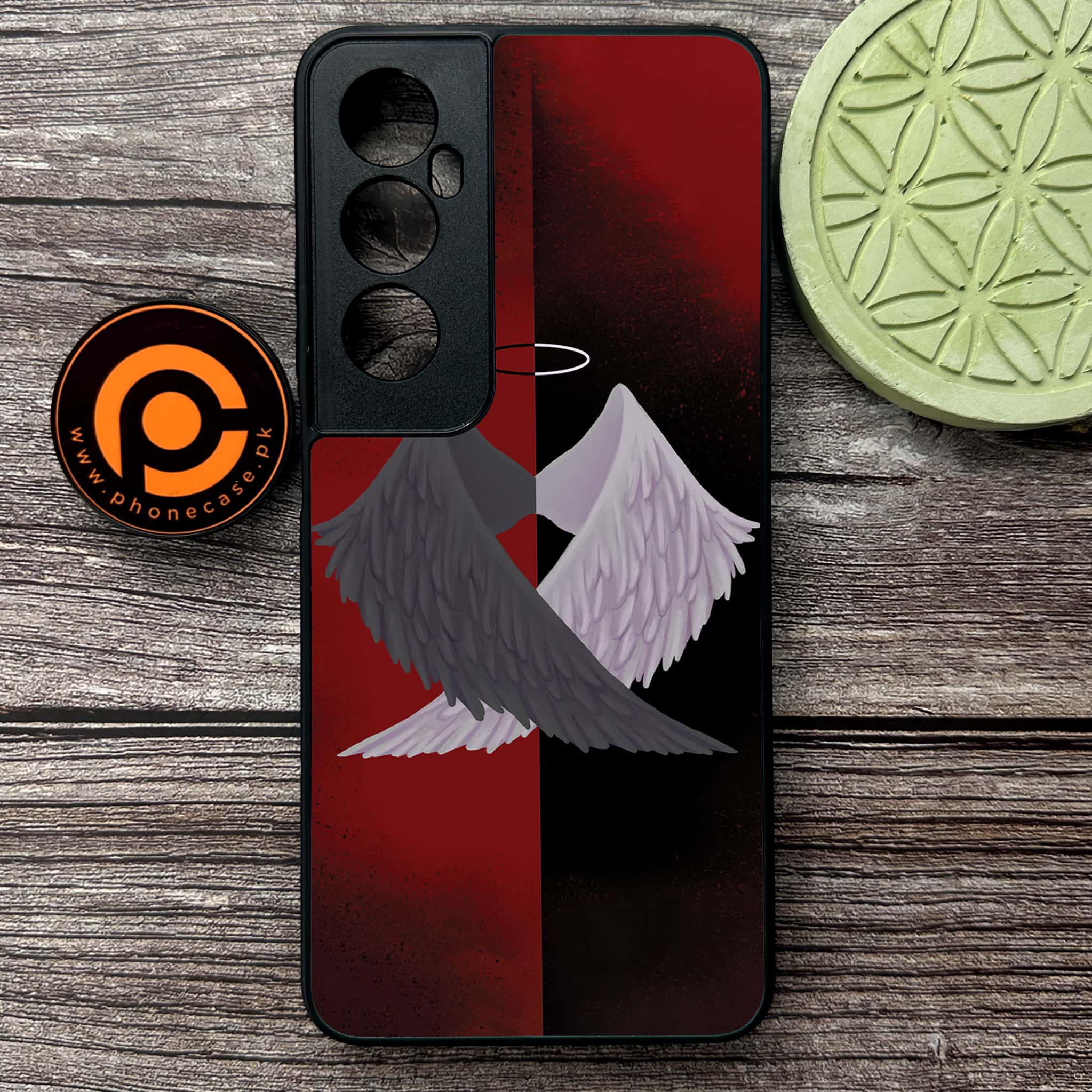 Realme C65  - Angel Wings 2.0 Series - Premium Metal Printed soft Bumper shock Proof Case