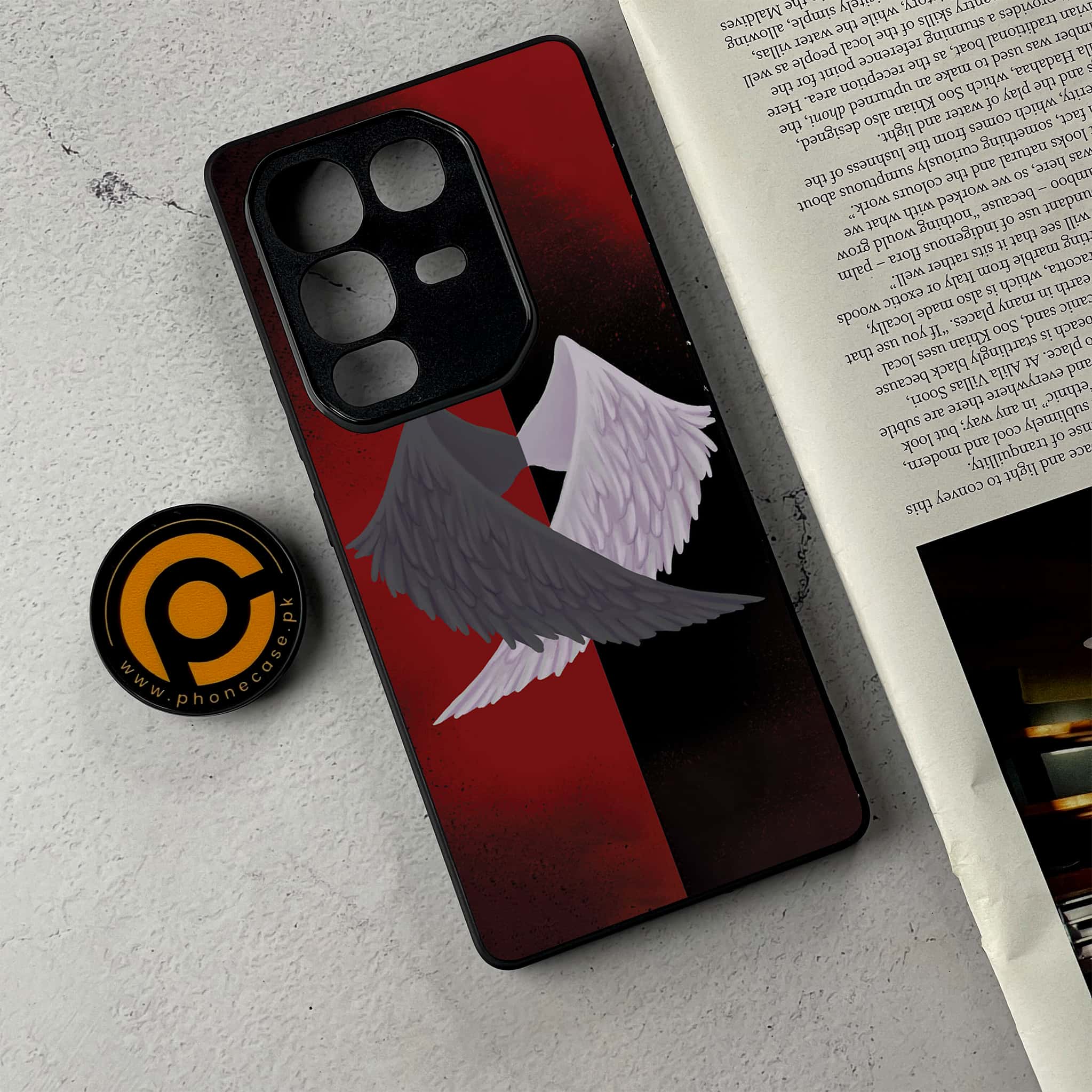 Infinix Note 50 - Angel Wings 2.0 Series - Premium Metal Printed Soft Bumper Shockproof Case