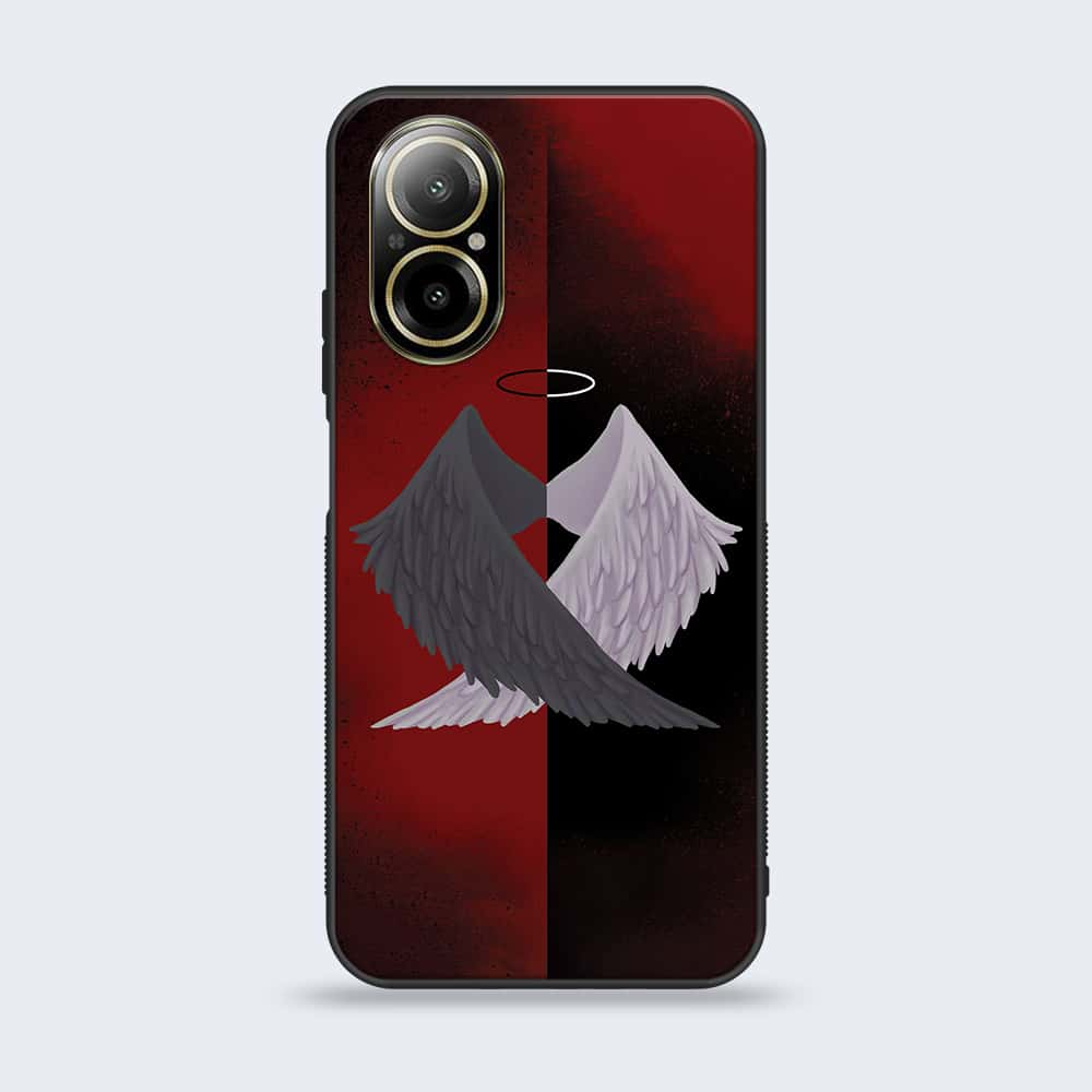 Realme C67 - Angel Wings 2.0 Series - Premium Printed Glass soft Bumper shock Proof Case