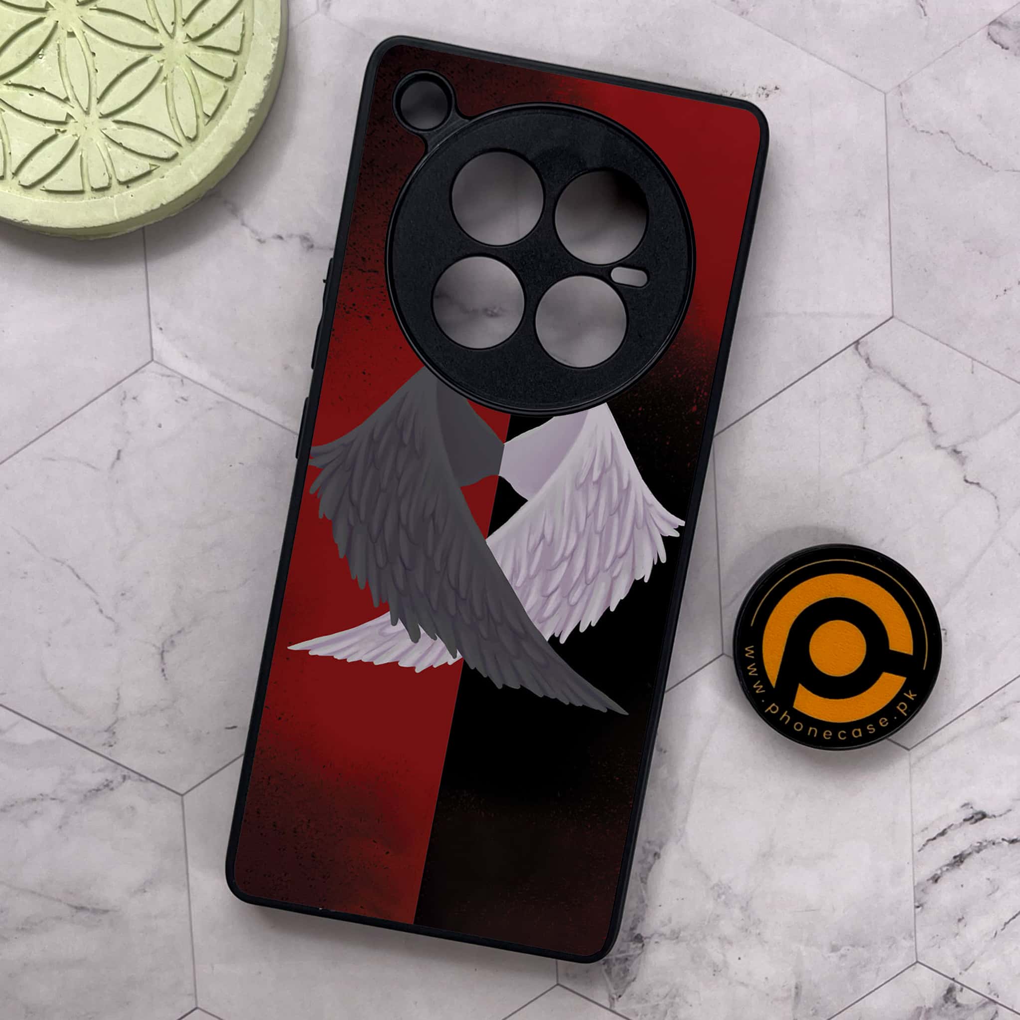 Infinix Zero 40 5G - Angel Wings 2.0 Series - Premium Metal Printed soft Bumper shock Proof Case