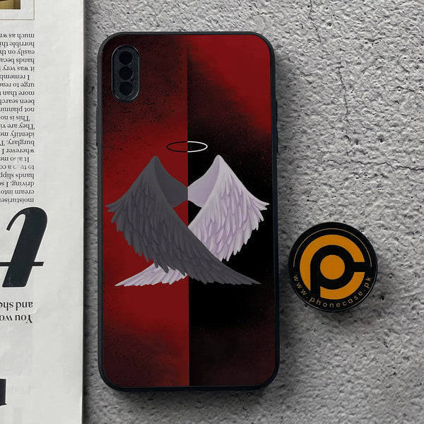 iPhone XS Max - Angel Wings Series 2.0  Design 7 - Premium Metal Printed soft Bumper shock Proof Case  CS-30253