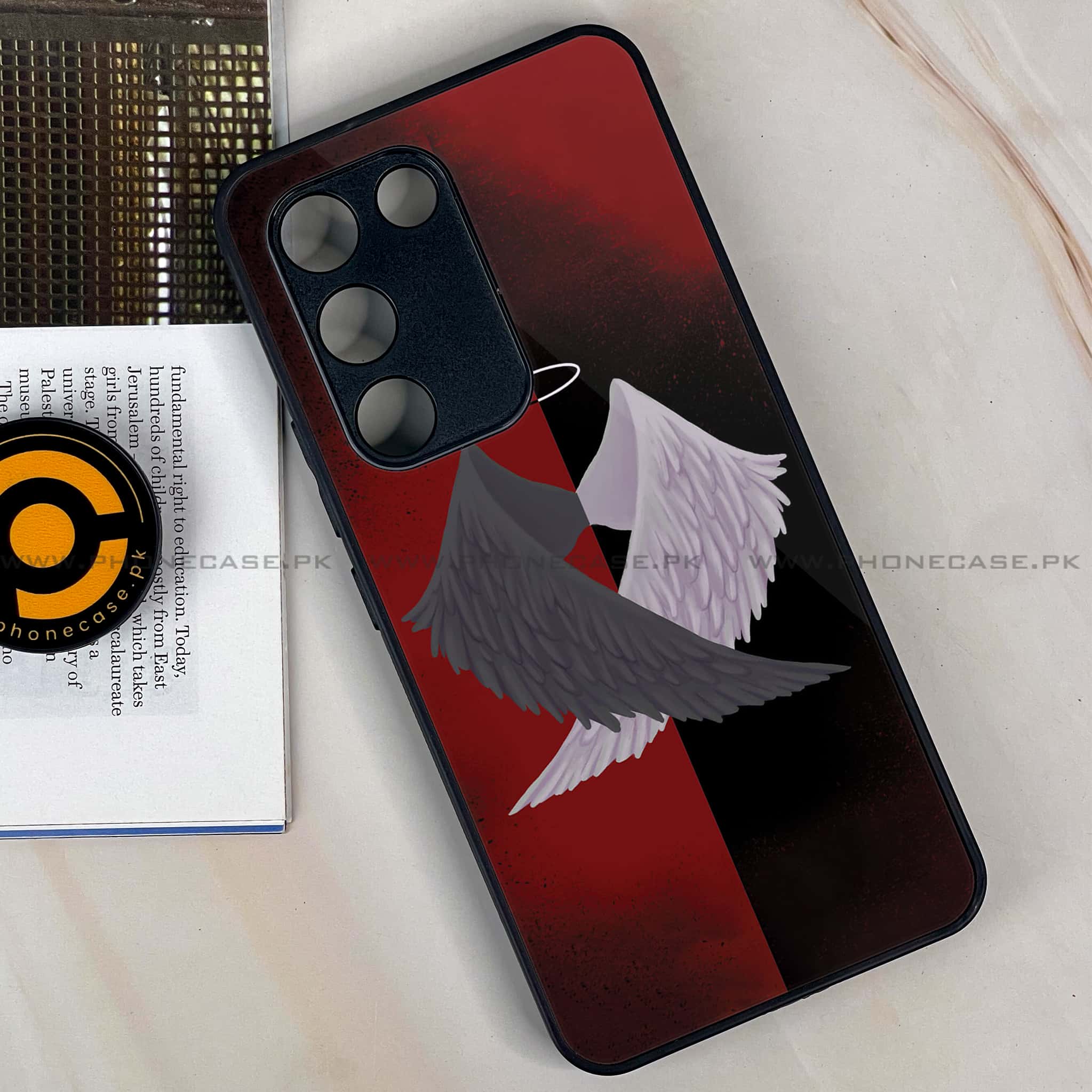 Vivo Y200e - Angel Wings 2.0 Series - Premium Metal Printed soft Bumper shock Proof Case