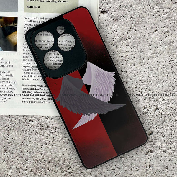 Infinix Hot 40 / Infinix Hot 40 Pro  - Angel Wings 2.0 Design 7 - Premium Metal Printed soft Bumper shock Proof Case CS-34178