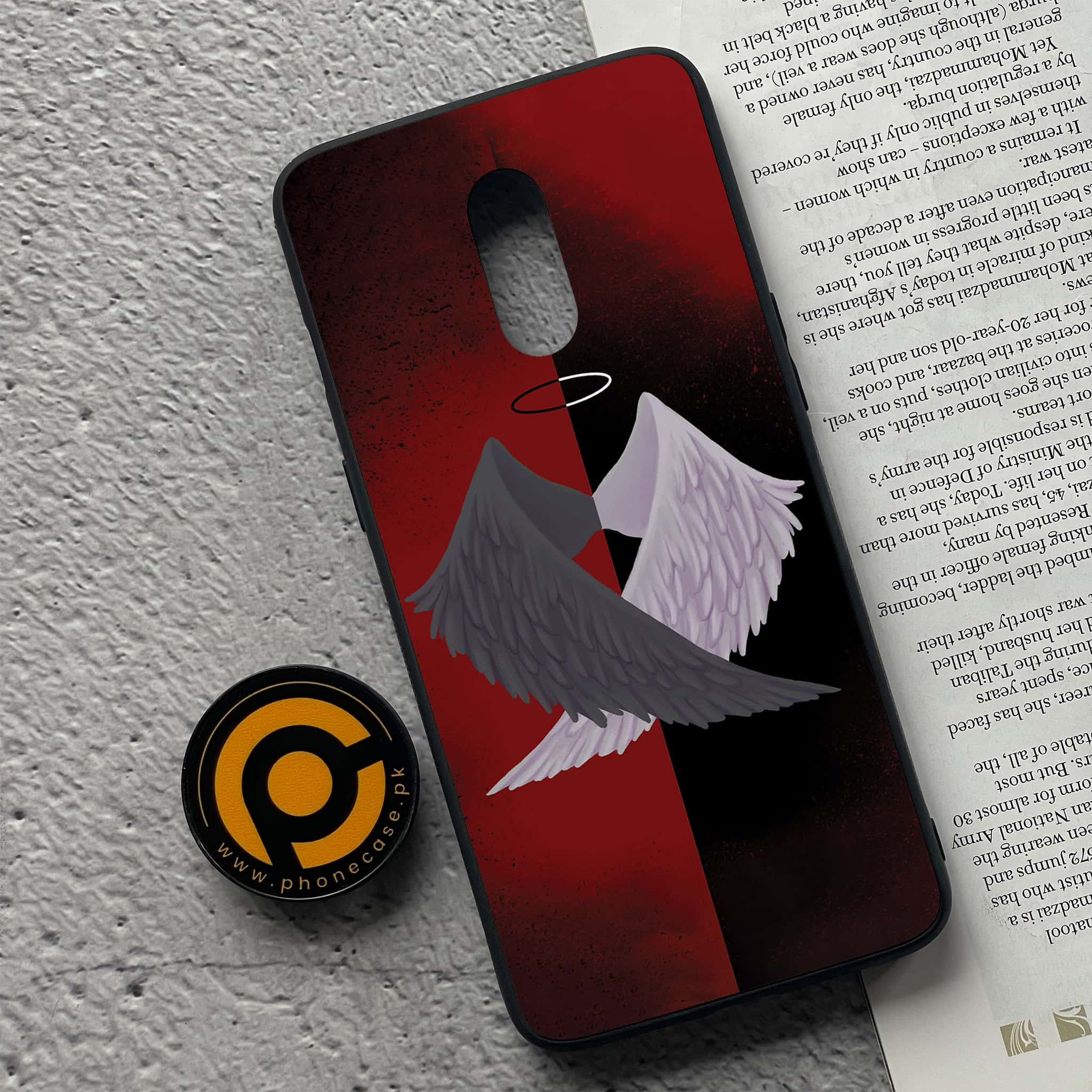 OnePlus 7 - Angel Wings 2.0 Series - Premium Printed Glass soft Bumper shock Proof Case