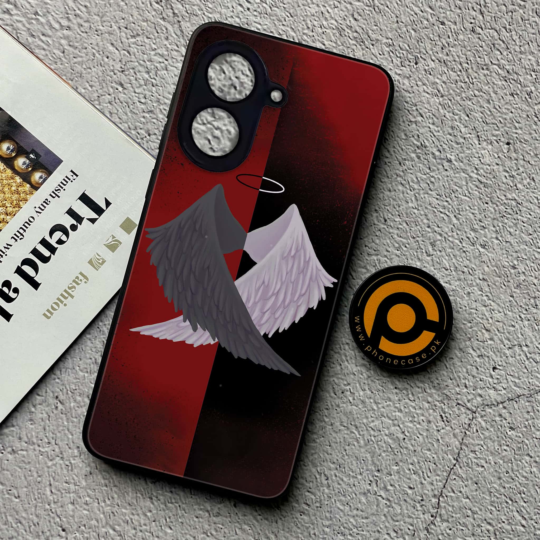 Xiaomi Redmi A5 - Angel Wings 2.0 Series - Premium Metal Printed soft Bumper shock Proof Case