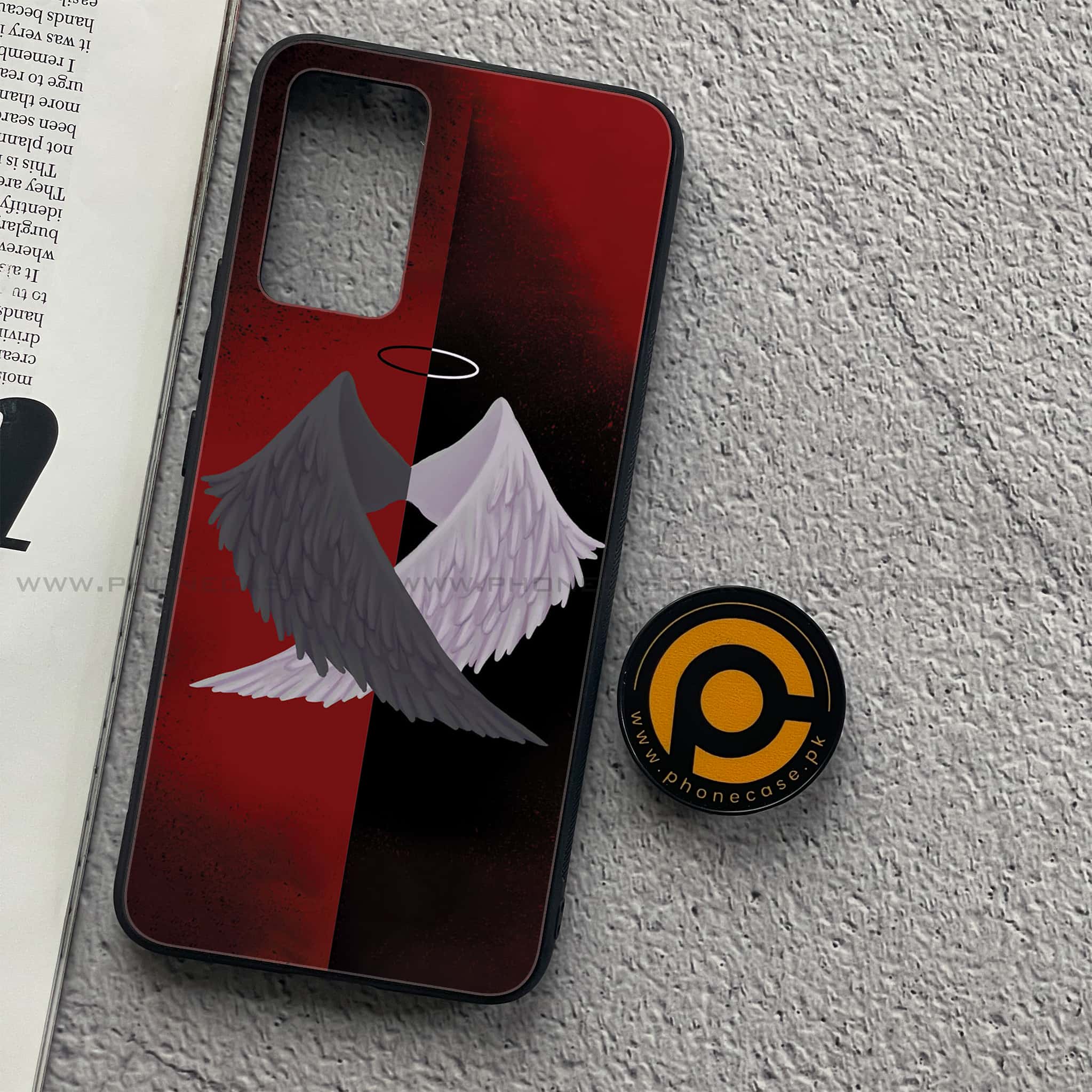Vivo V21 - Angel Wings 2.0 Series - Premium Printed Glass soft Bumper shock Proof Case