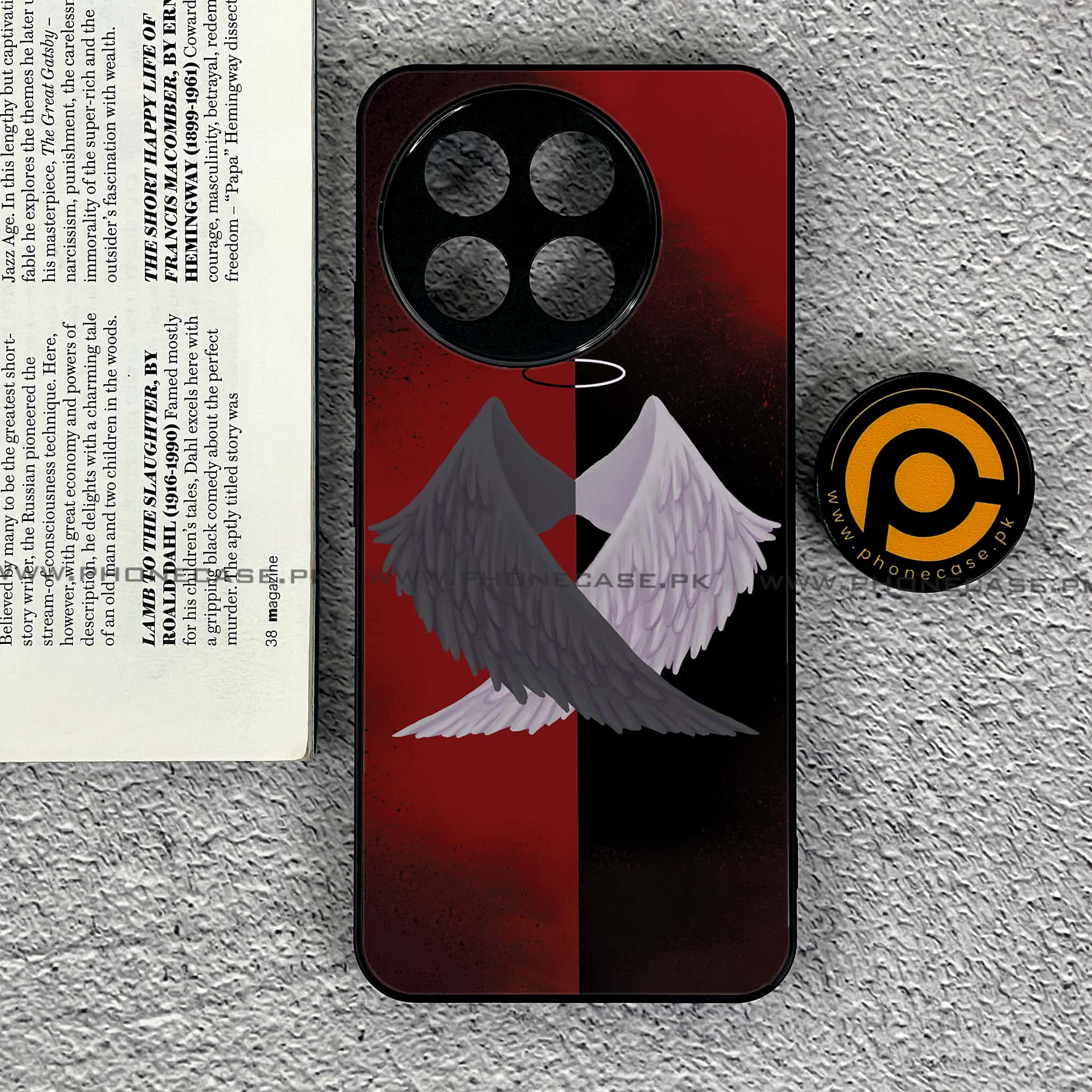 OnePlus Ace 5 - Angel Wings 2.0 Series - Premium Metal Printed soft Bumper shock Proof Case