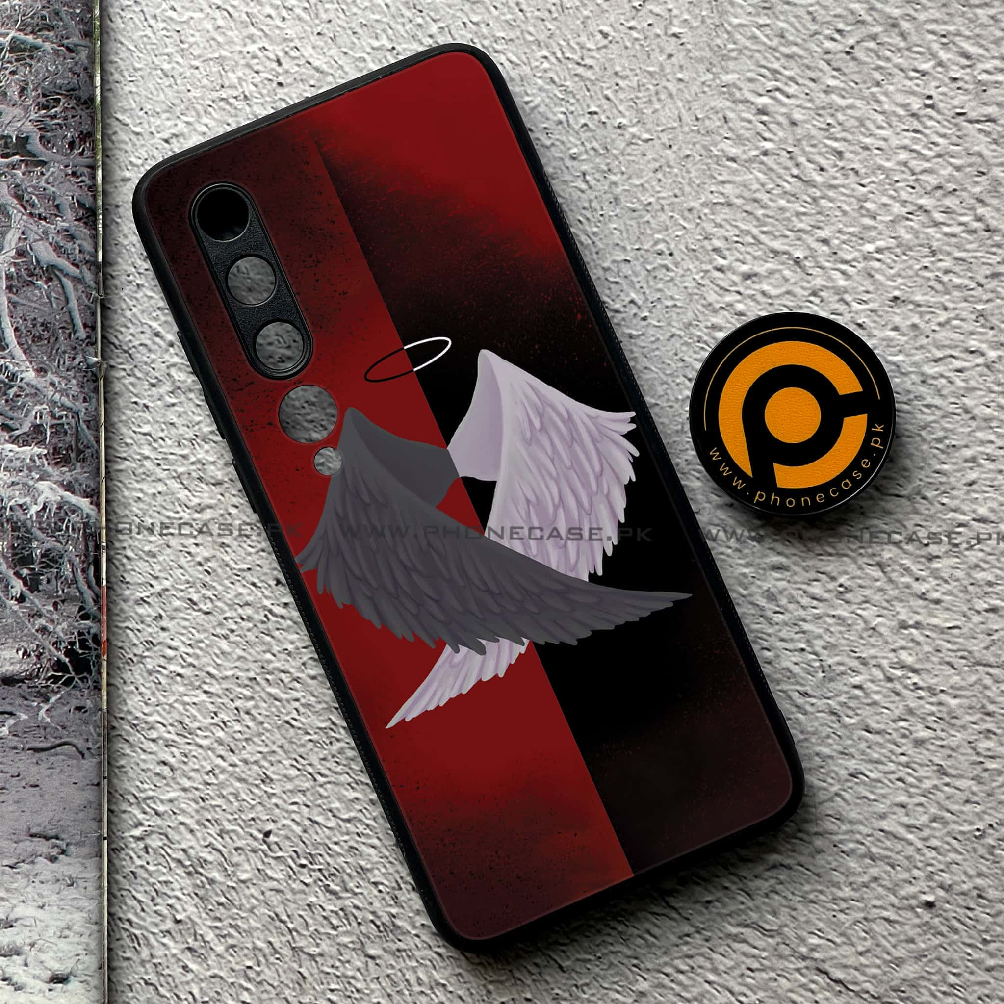 Xiaomi Mi 10 - Angel Wings 2.0 Series - Premium Printed Glass soft Bumper shock Proof Case