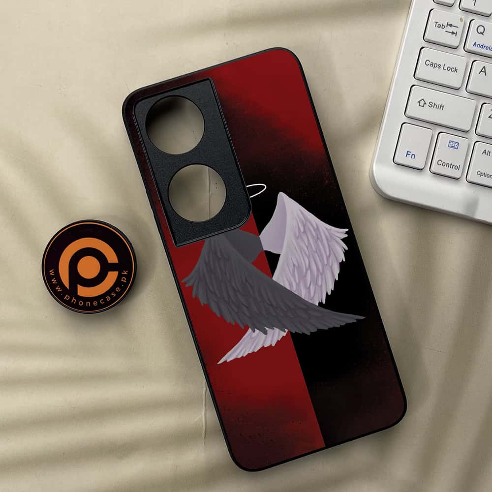 Honor X7b - Angel Wings 2.0 Series - Premium Metal  Printed soft Bumper shock Proof Case