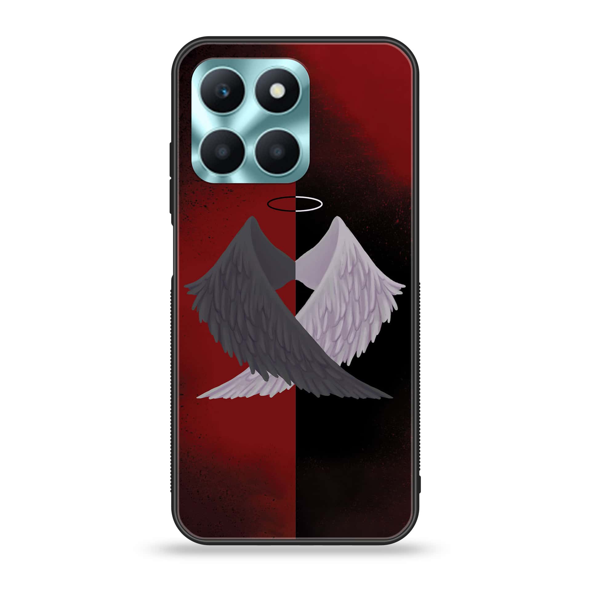 Honor X6a - Angel Wings 2.0 Series - Premium Printed Glass soft Bumper shock Proof Case