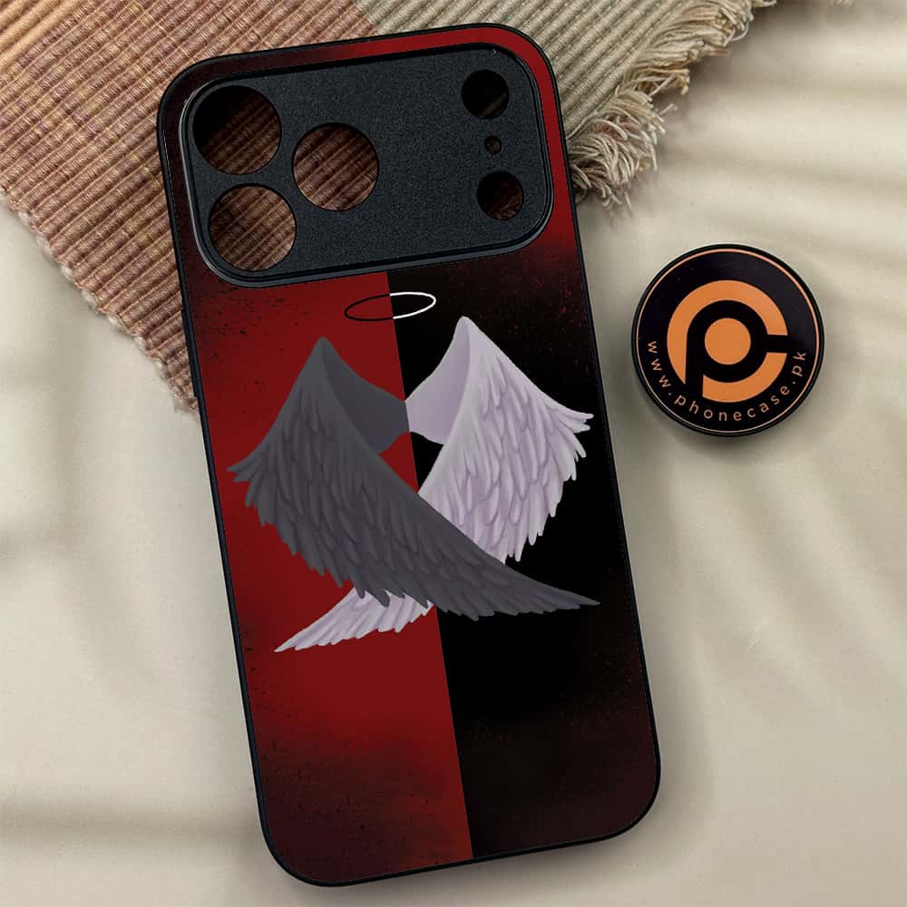 iPhone 17 Pro Max - Angel Wings 2.0 Series - Premium Metal Printed soft Bumper shock Proof Case