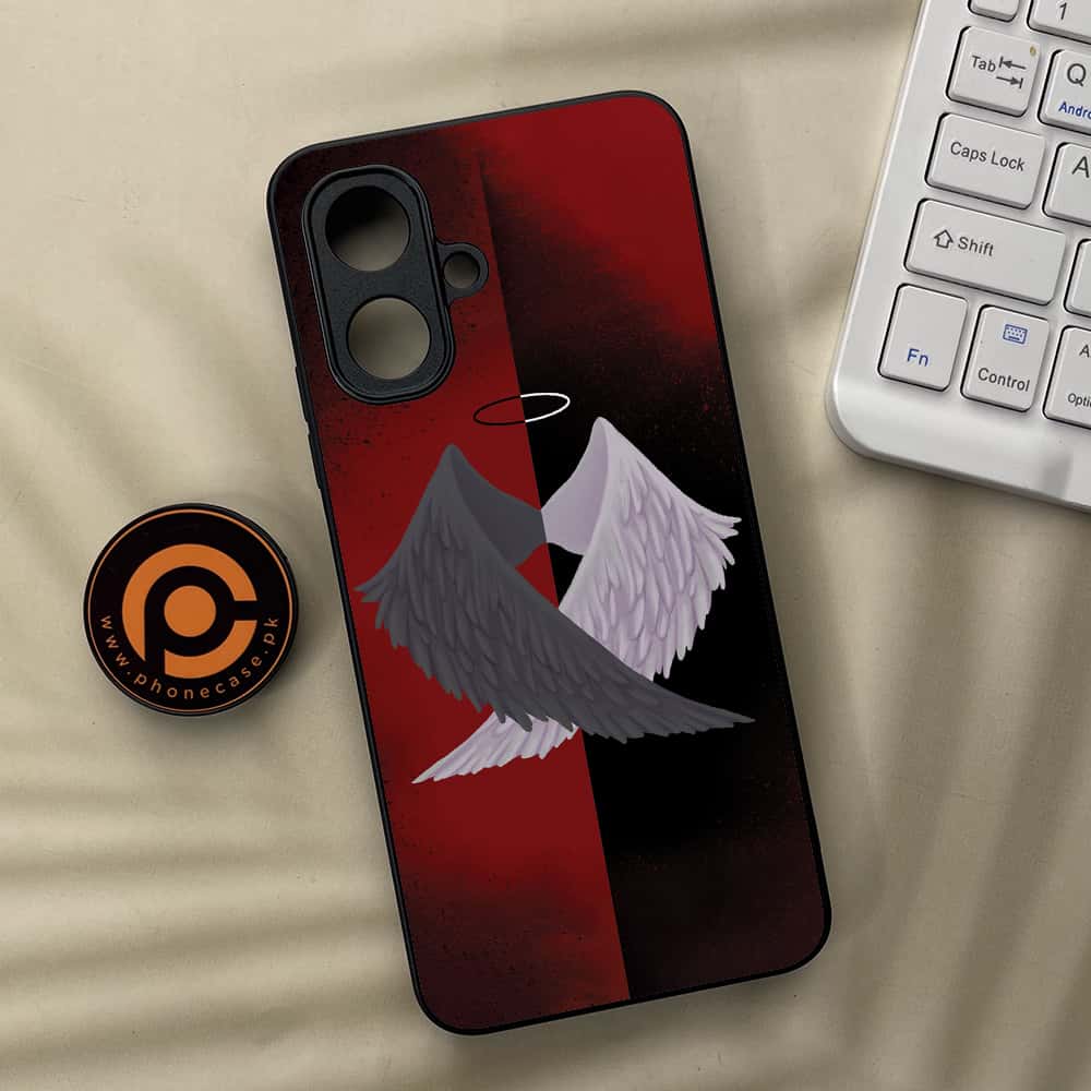 Infinix Smart 10 - Angel Wings 2.0 Series - Premium Metal Printed soft Bumper Shock Proof Case