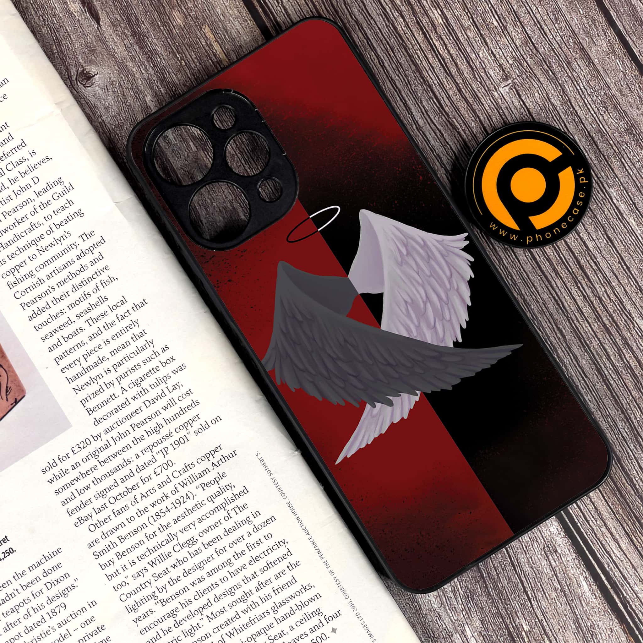 Xiaomi Redmi 12 - Angel Wings 2.0 Series - Premium Printed Glass soft Bumper shock Proof Case