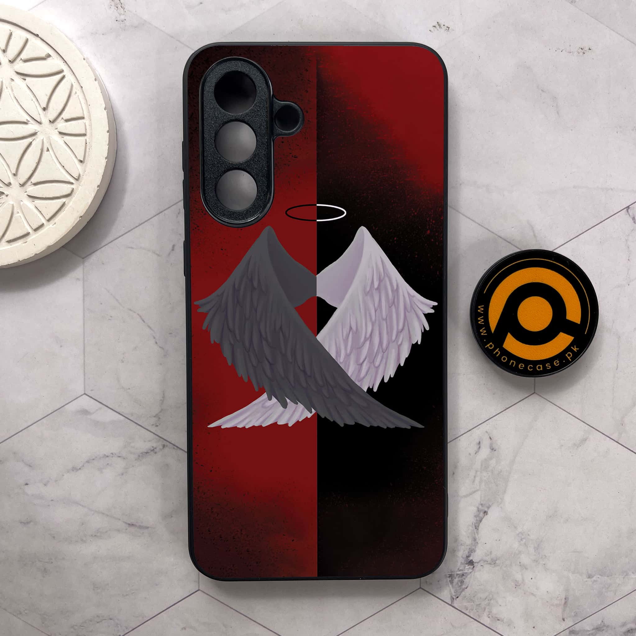Samsung Galaxy A26 5G - Angel Wings 2.0 Series - Premium Metal Printed soft Bumper shock Proof Case