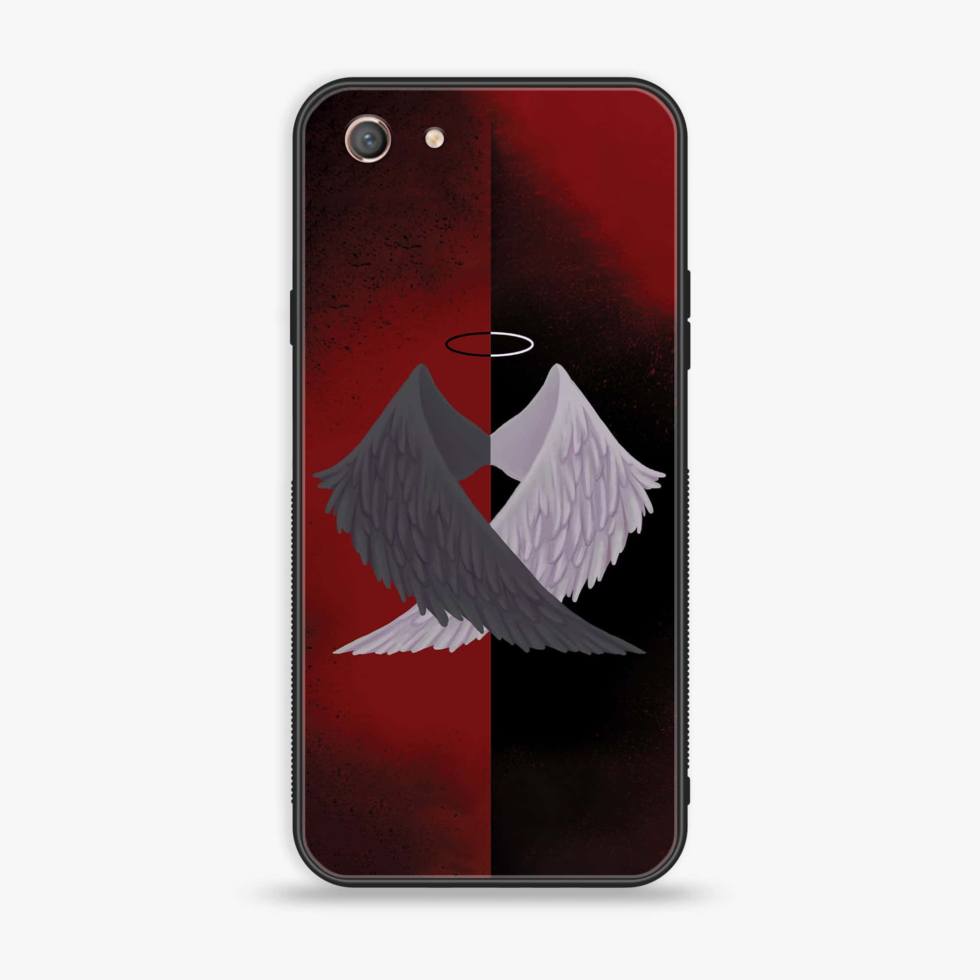 Oppo A71 (2018) - Angel Wings 2.0 Series - Premium Printed Glass soft Bumper shock Proof Case