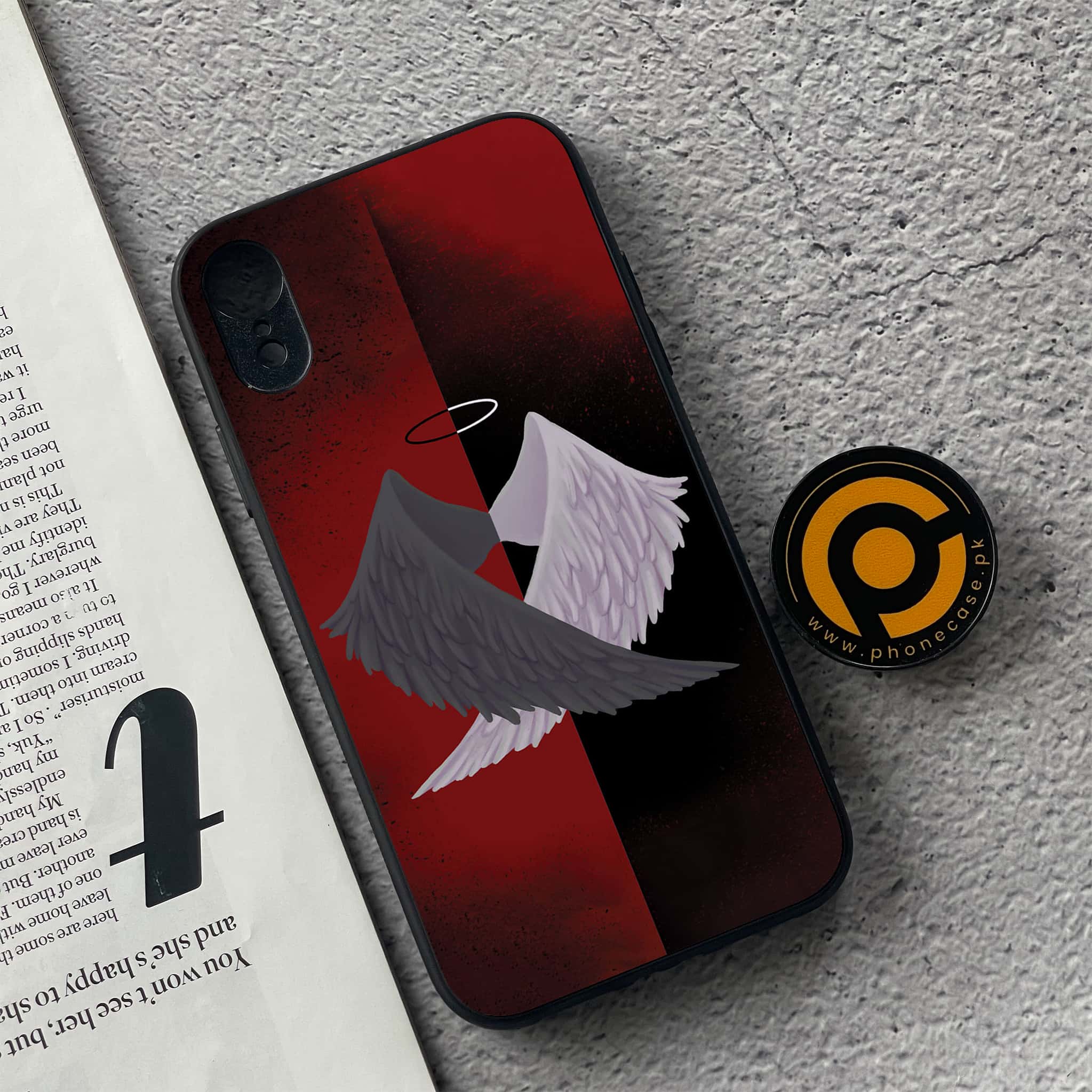 iPhone XR - Angel Wings 2.0 Series - Premium Metal Printed soft Bumper shock Proof Case