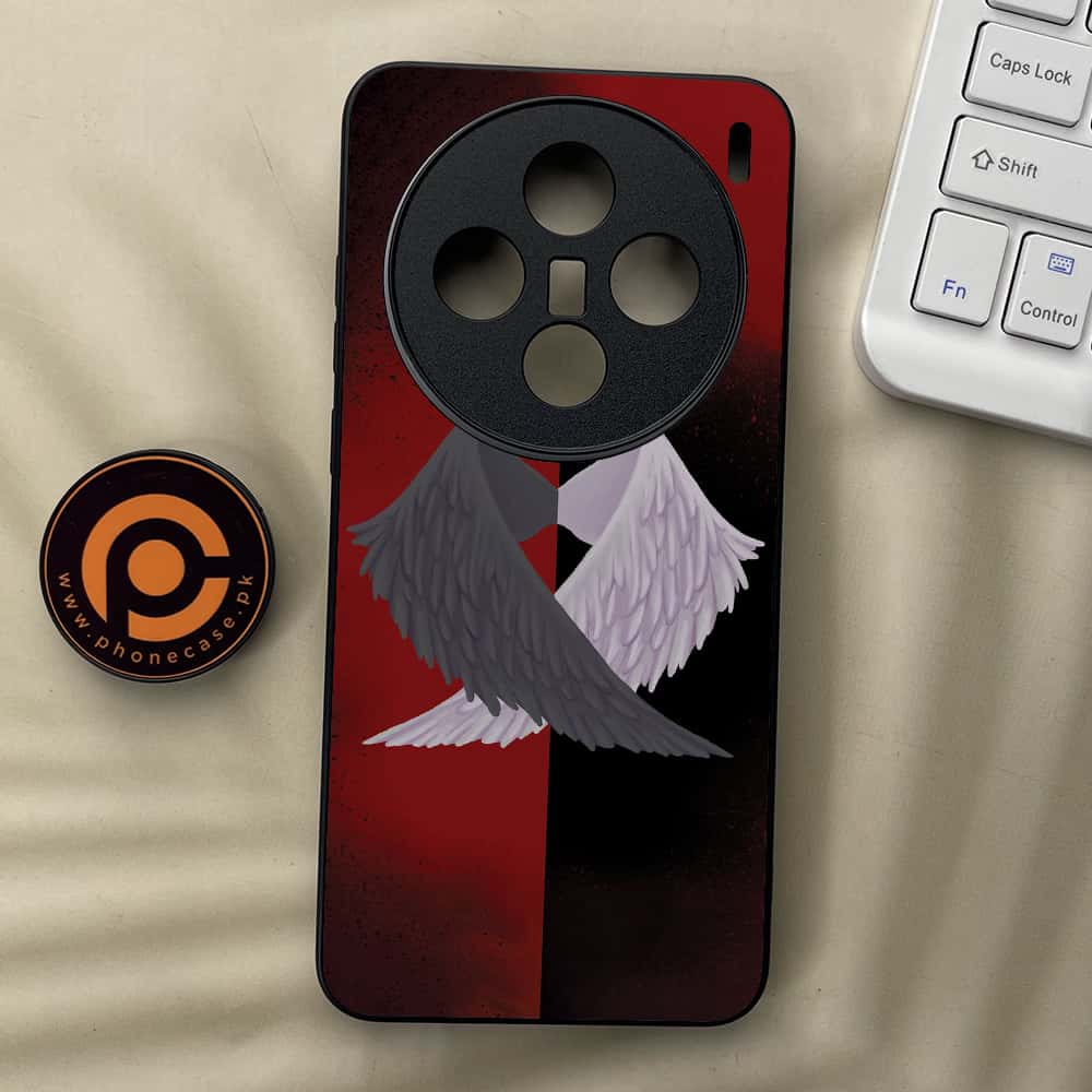 Vivo X200 - Angel Wings 2.0 Series - Premium Metal  Printed soft Bumper shock Proof Case
