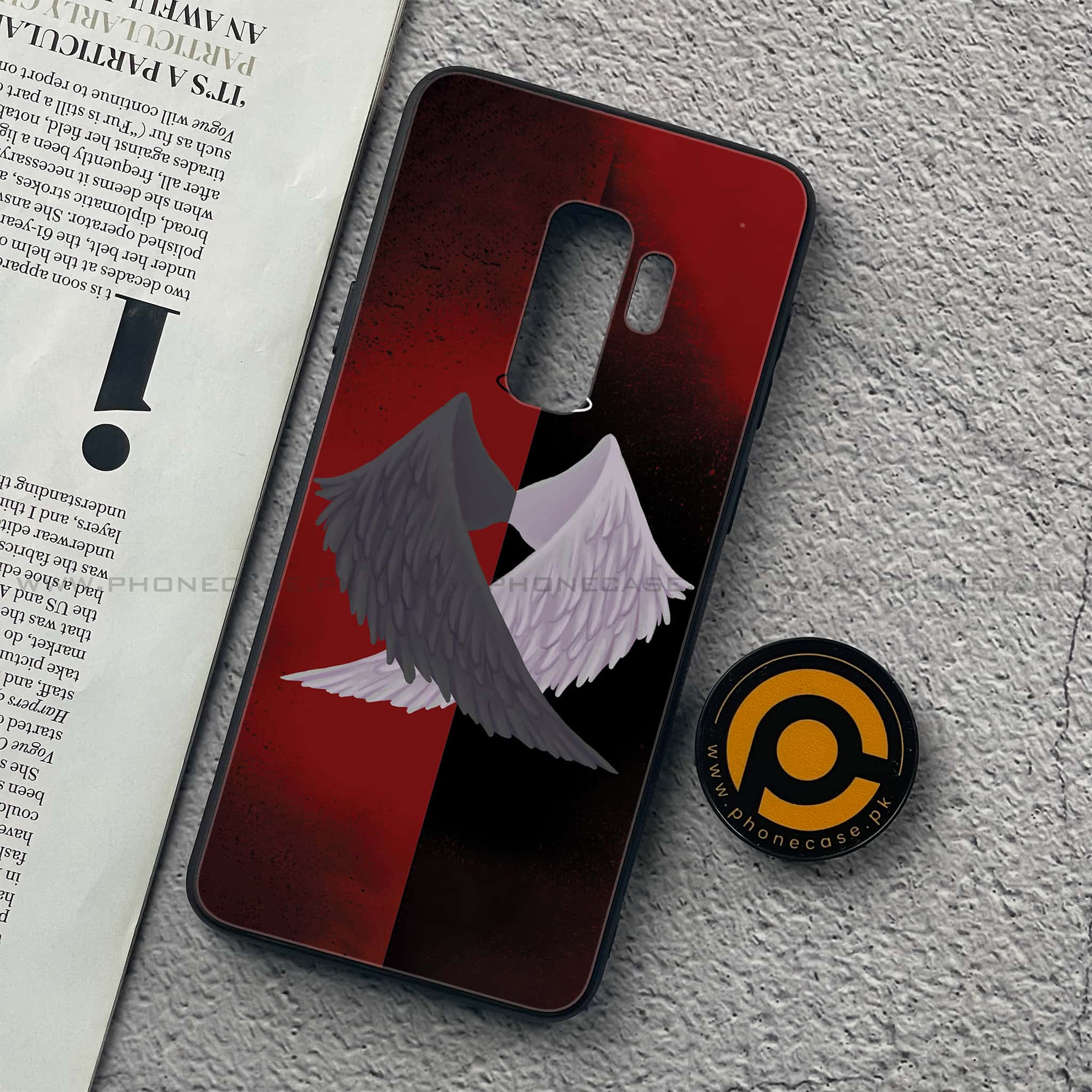 Samsung Galaxy S9 Plus - Angel Wings 2.0 Series - Premium Printed Glass soft Bumper shock Proof Case