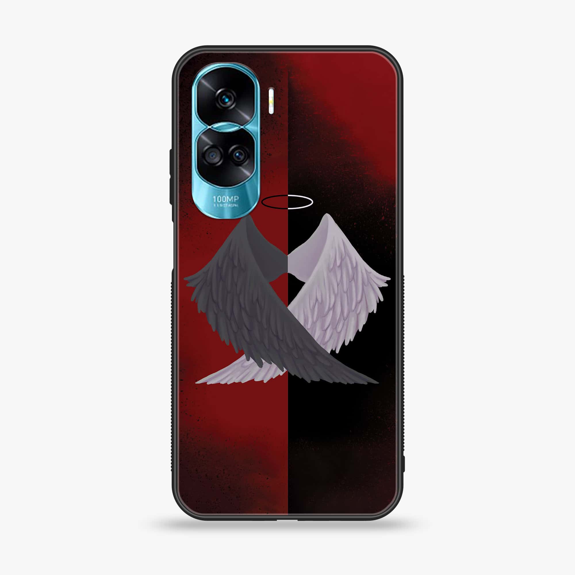 Honor 90 Lite - Angel Wings 2.0 Series - Premium Printed Glass soft Bumper shock Proof Case