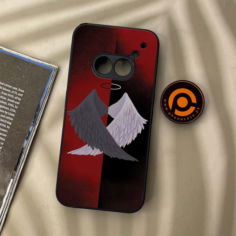 Nothing Phone (2a) - Angel Wings 2.0 Series - Premium Metal Printed soft Bumper Shock Proof Case