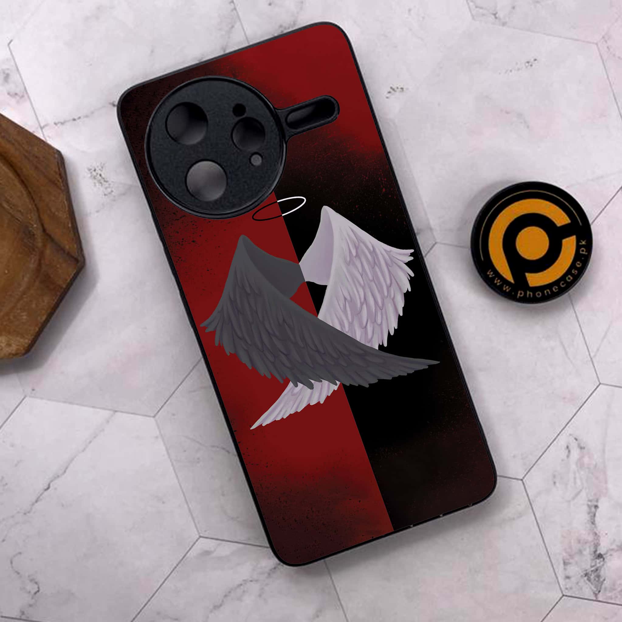 Xiaomi Poco F7 Ultra 5G - Angel Wings 2.0 Series - Premium Metal Printed soft Bumper shock Proof Case