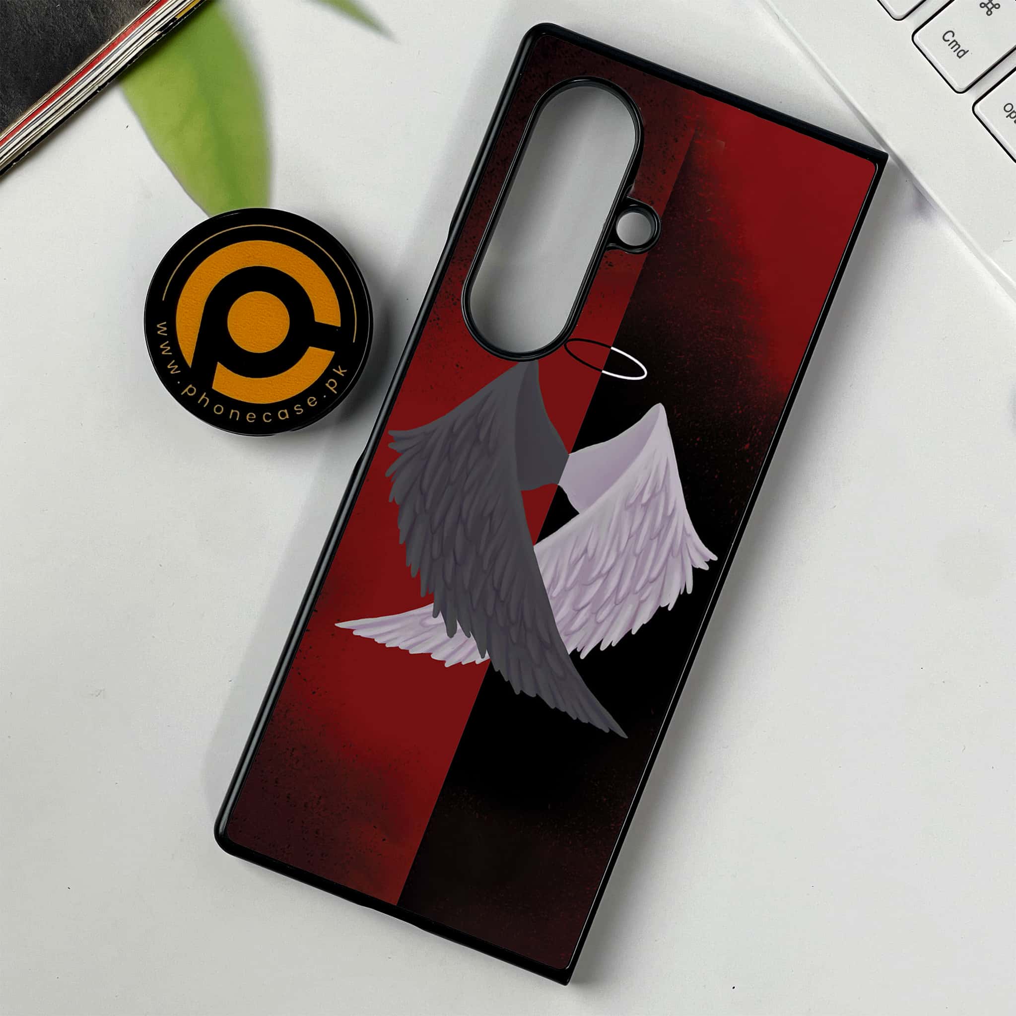 Samsung Galaxy Z Fold 7 - Angel Wings 2.0 Series - Premium Metal Printed soft Bumper shock Proof Case