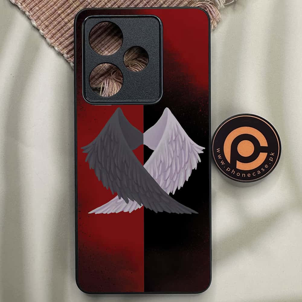 Realme GT 6 - Angel Wings 2.0 Series - Premium Metal Printed soft Bumper shock Proof Case
