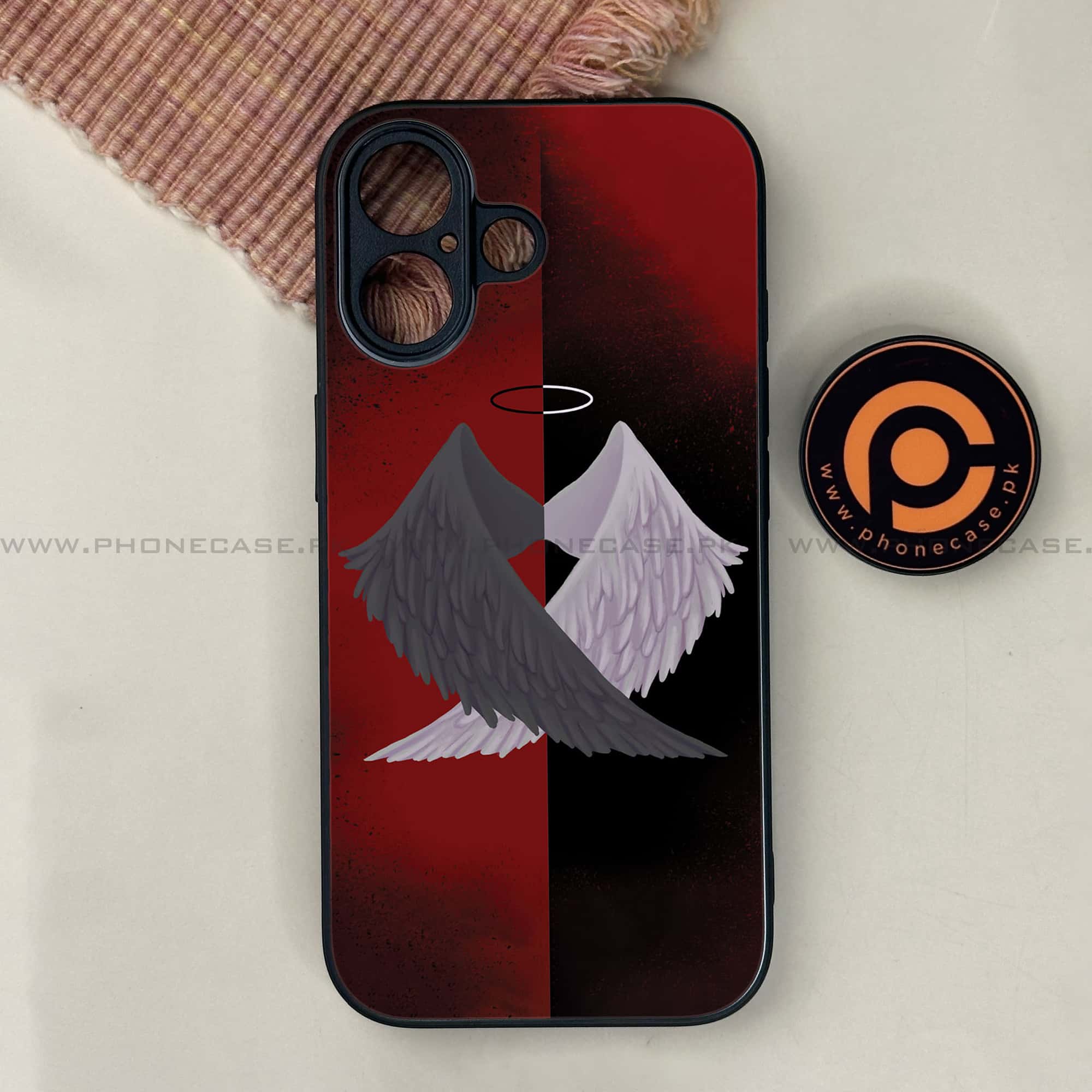 iPhone 17 - Angel Wings 2.0 Series - Premium Printed Glass soft Bumper shock Proof Case