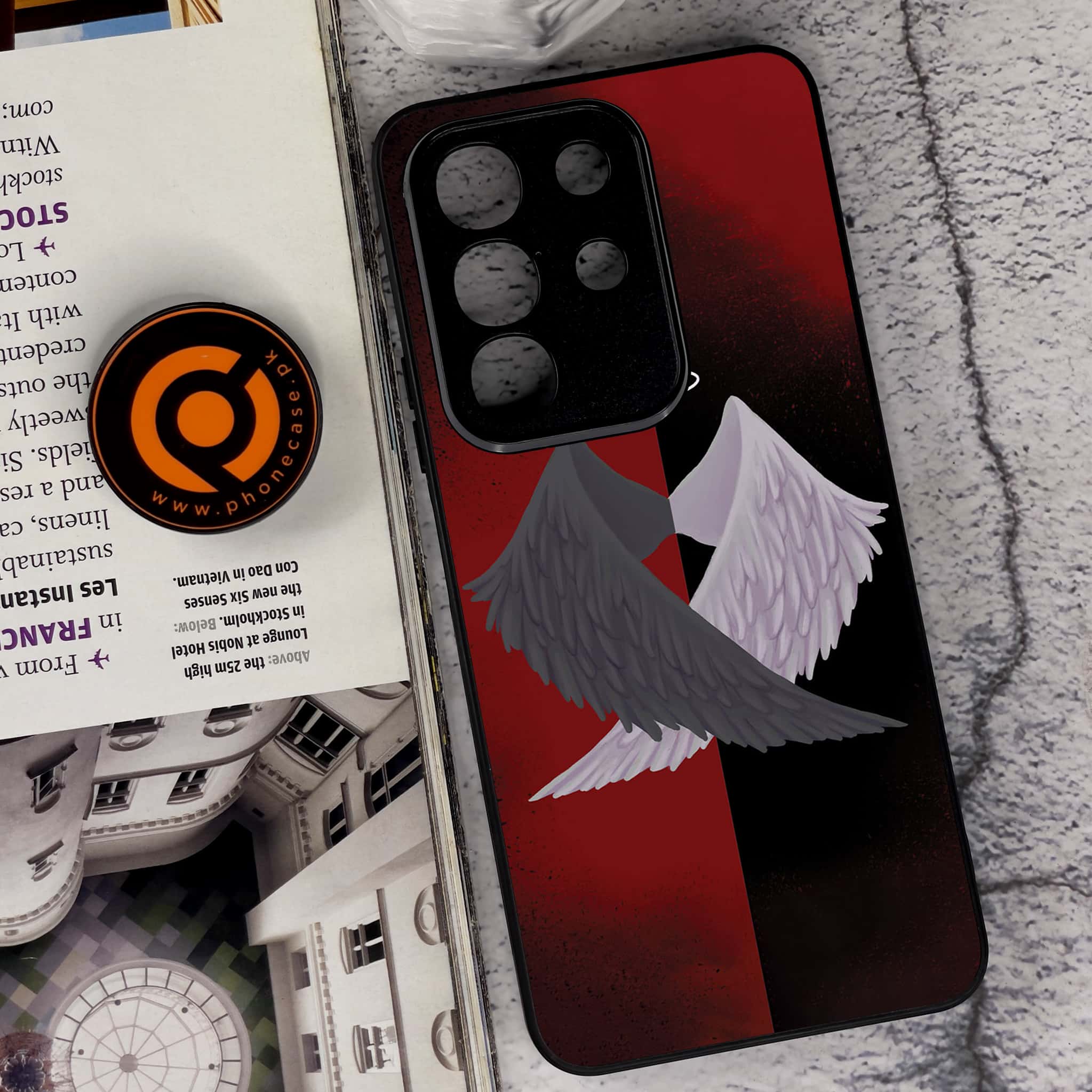 Vivo Y29 4G - Angel Wings 2.0 Series - Premium Metal Printed soft Bumper Shock Proof Case