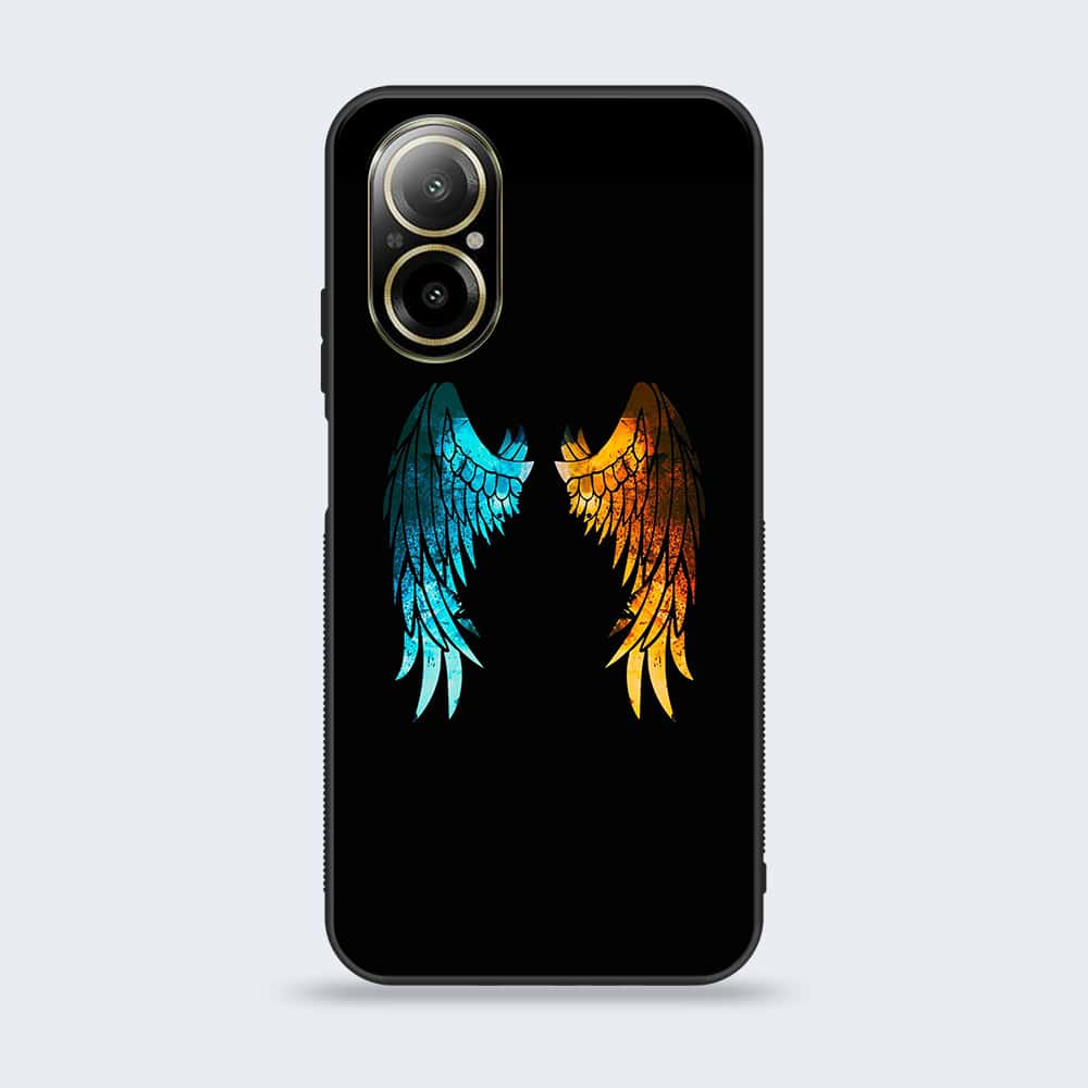 Realme C67 - Angel Wings 2.0 Series - Premium Printed Glass soft Bumper shock Proof Case