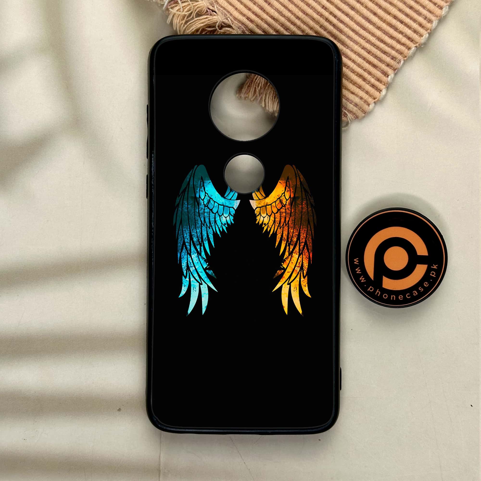 Moto G7 - Angel Wings 2.0 Series - Premium Printed Glass soft Bumper shock Proof Case