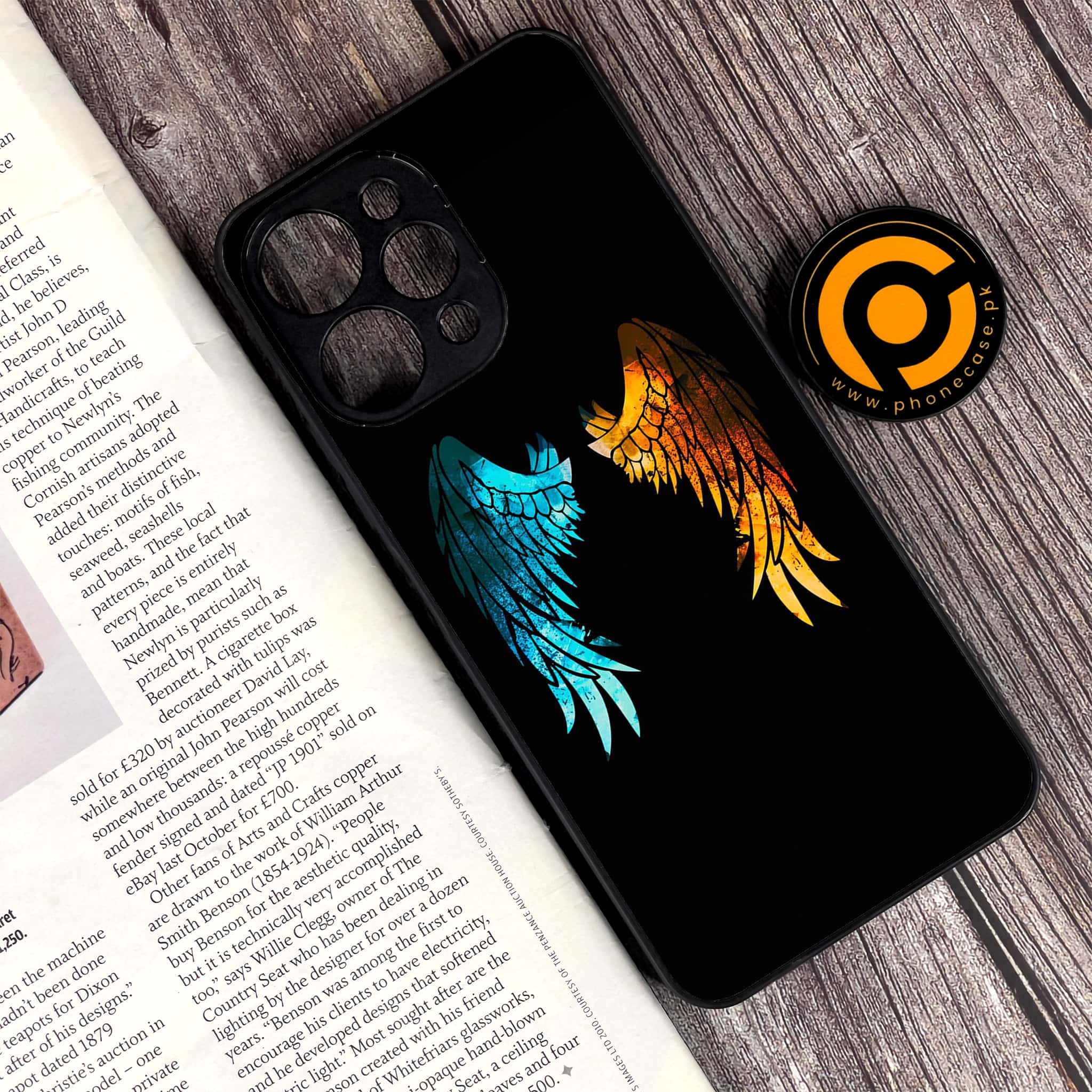 Xiaomi Redmi 12 - Angel Wings 2.0 Series - Premium Printed Glass soft Bumper shock Proof Case